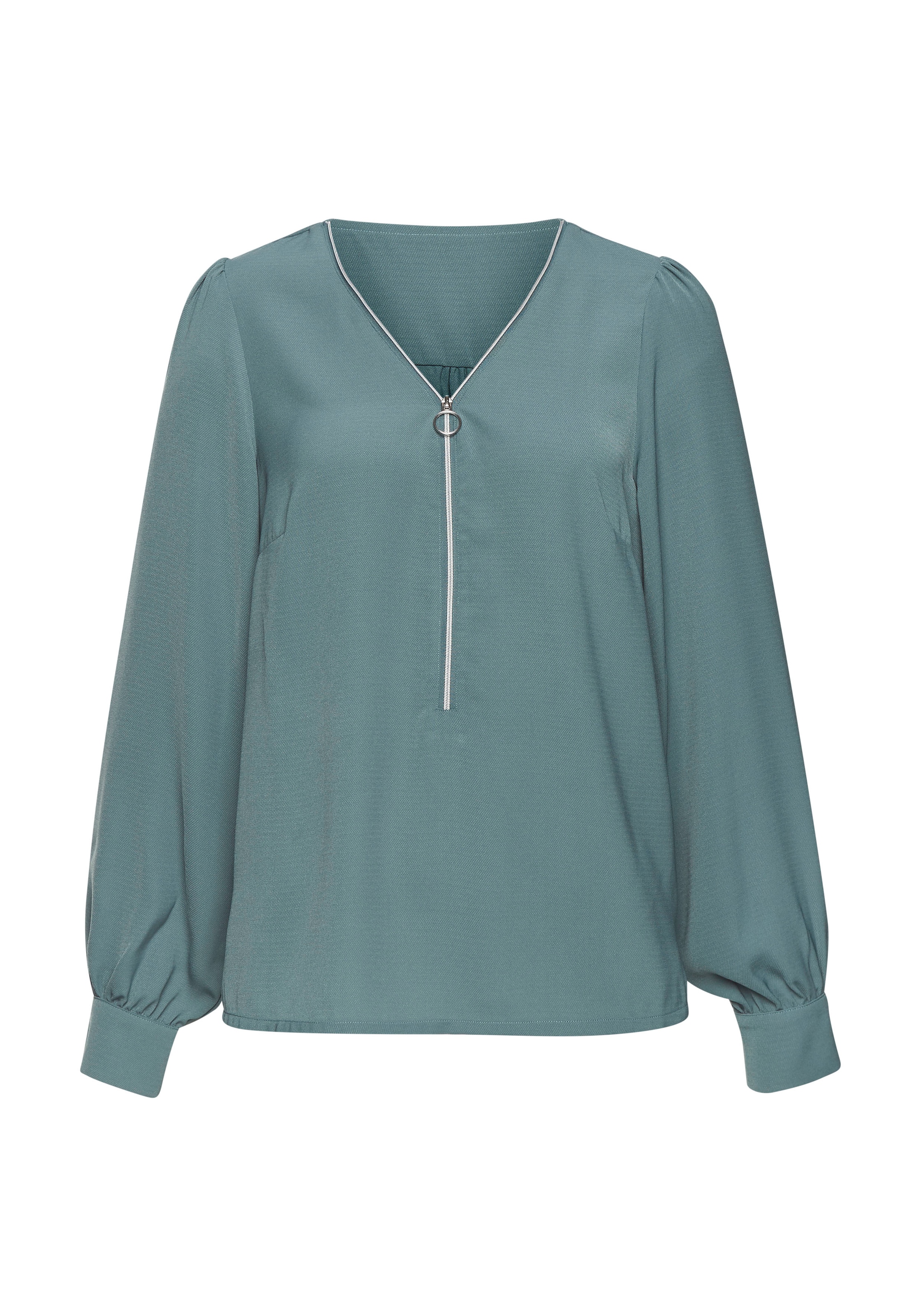 LASCANA Langarmbluse, mit Reissverschlussdetail, elegante Damenbluse