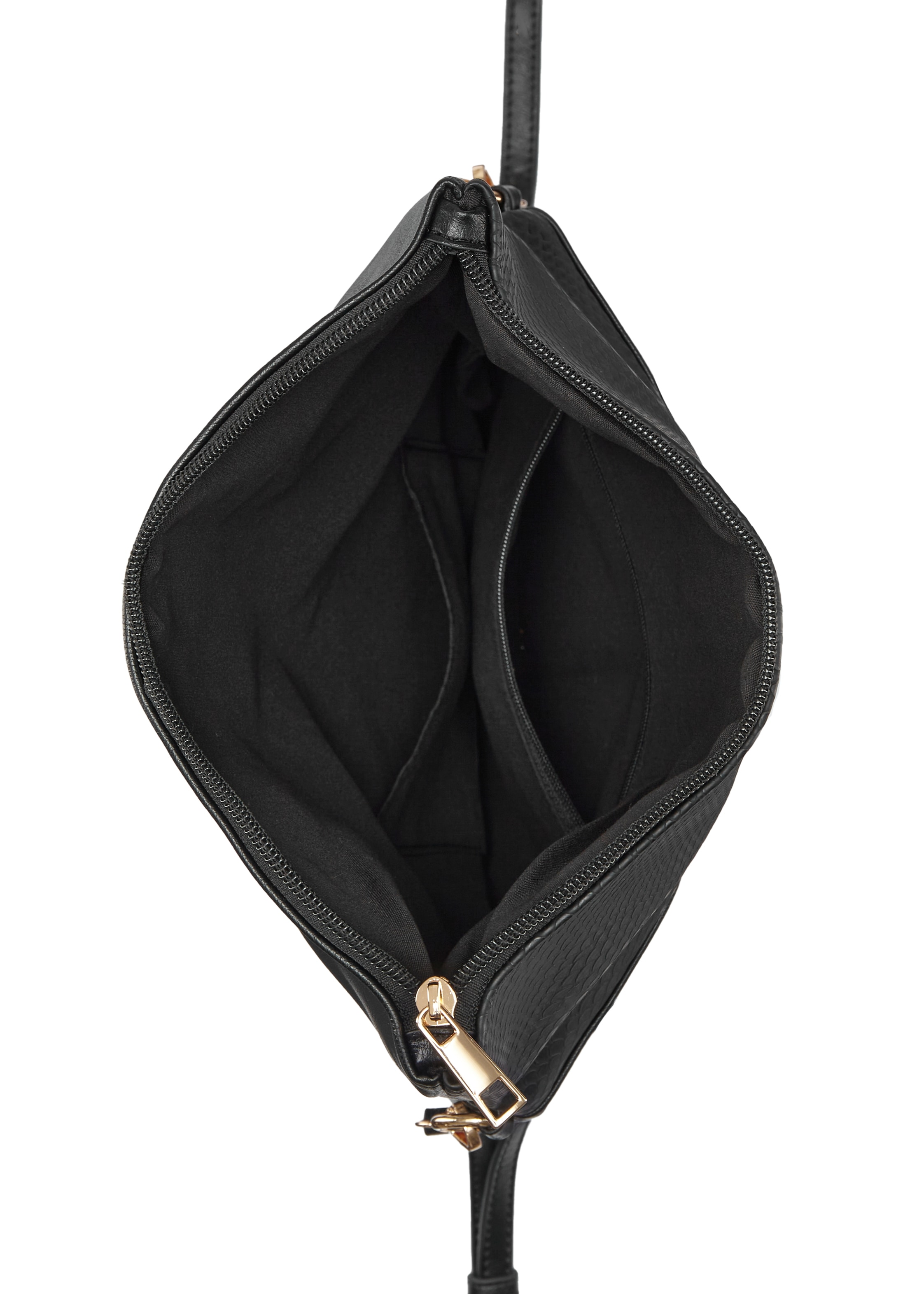 Vivance Umhängetasche »Clutch, Abendtasche, Minibag, Schultertasche, Crossbody Bag« Handtasche Damen zum Umhängen im geprägten Animal-Look VEGAN