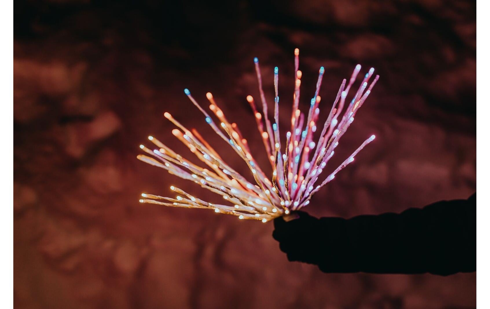 LED-Lichterkette »Twinkly Star, 200LEDs, RGB, 40 twigs-5lamps«, 200 St.-flammig