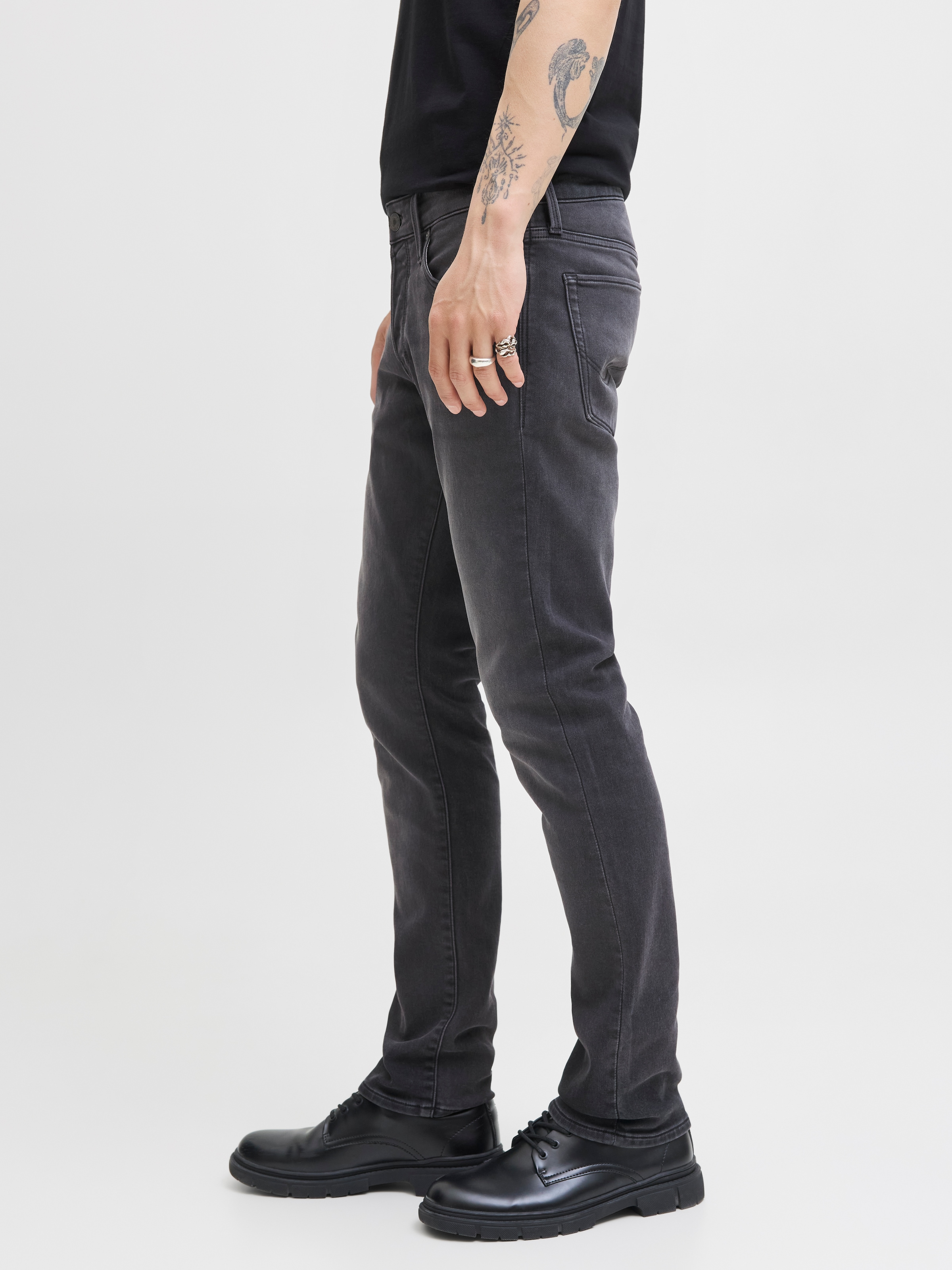 Jack & Jones Jeans taille basse »JJIMIKE mit Stretch, Used-Look und bequemer Passform« mit Abriebeffekten