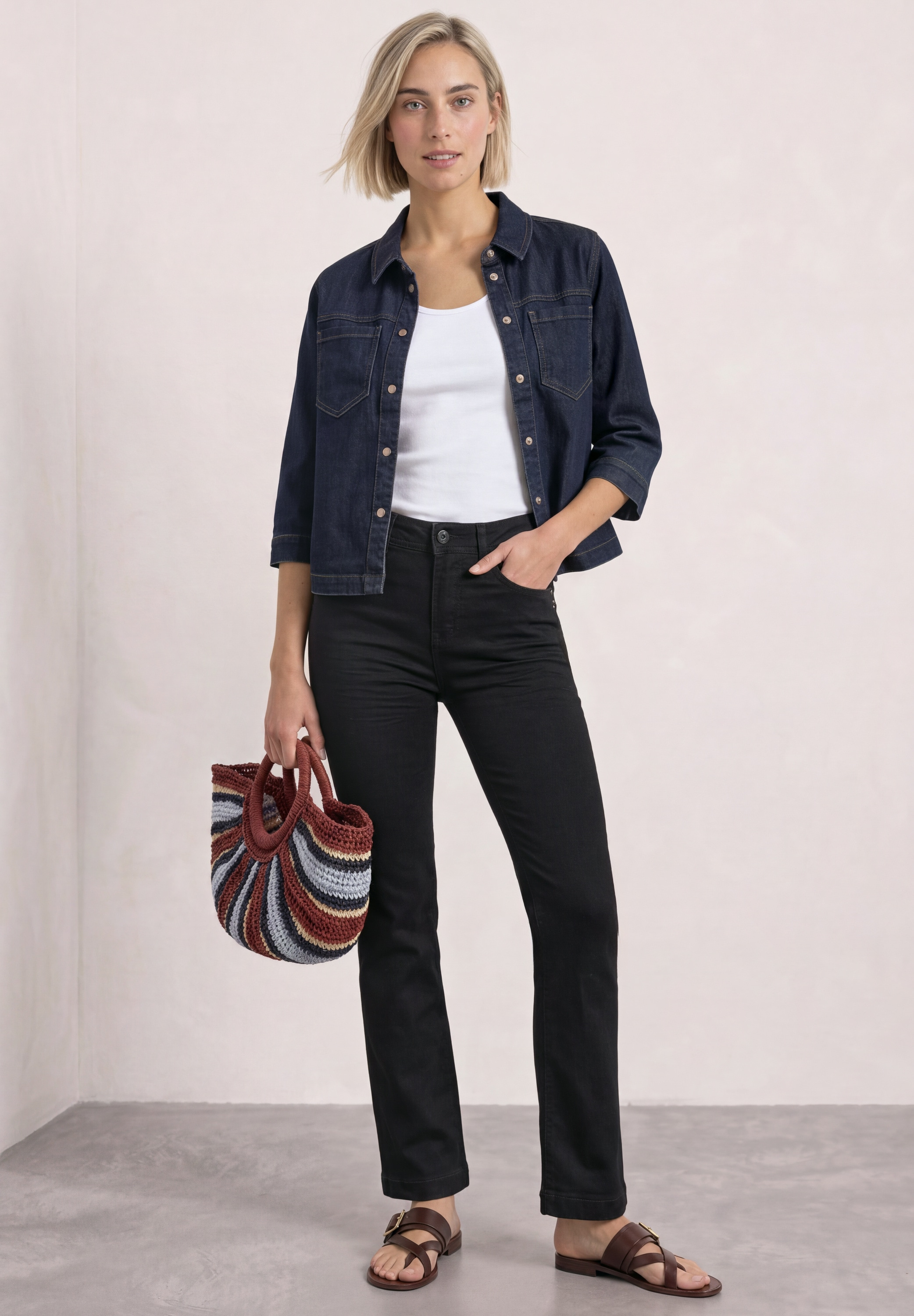 STREET ONE Bootcut-Jeans »Style Blaire« mit Stretch / Slim Fit