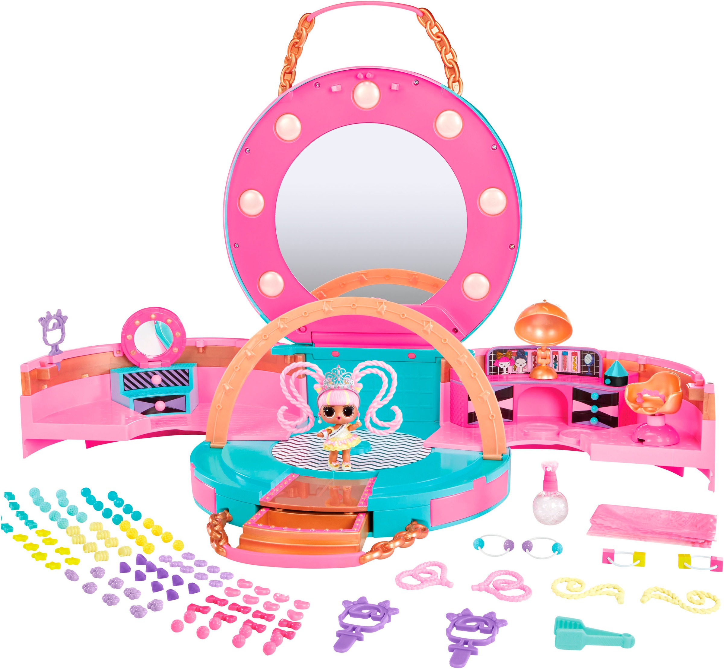 L.O.L. SURPRISE! Kreativset »L.O.L. Surprise Hair Beads Salon« inklusive Püppchen mit DIY Perlen-Frisuren