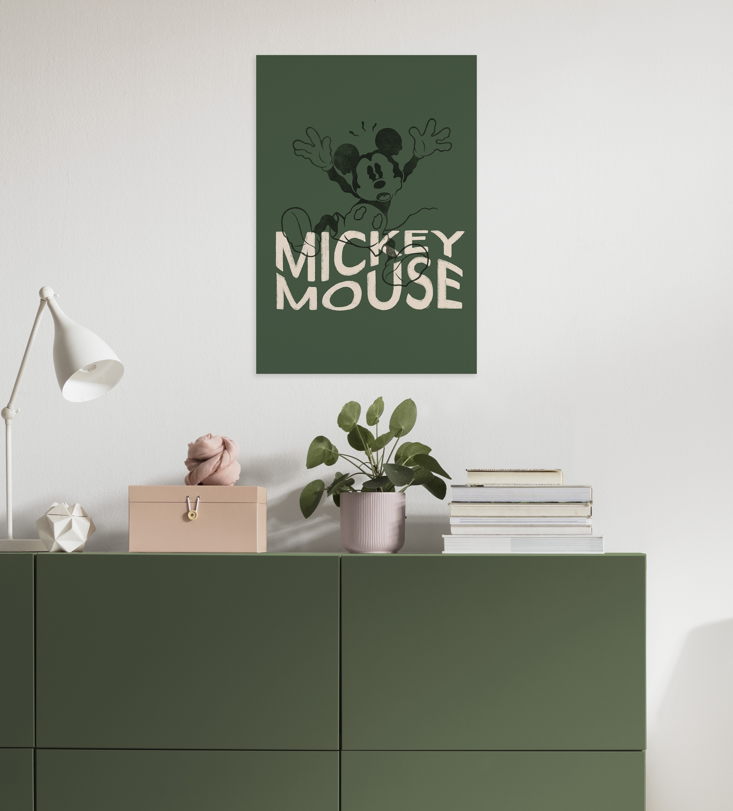 Image of Komar Leinwandbild "Disney Mickey Mouse Wavy" Disney 1 Stk. tlg. 40 x 60 cm (Breite x Höhe) - Kinderzimmer, Dekoration