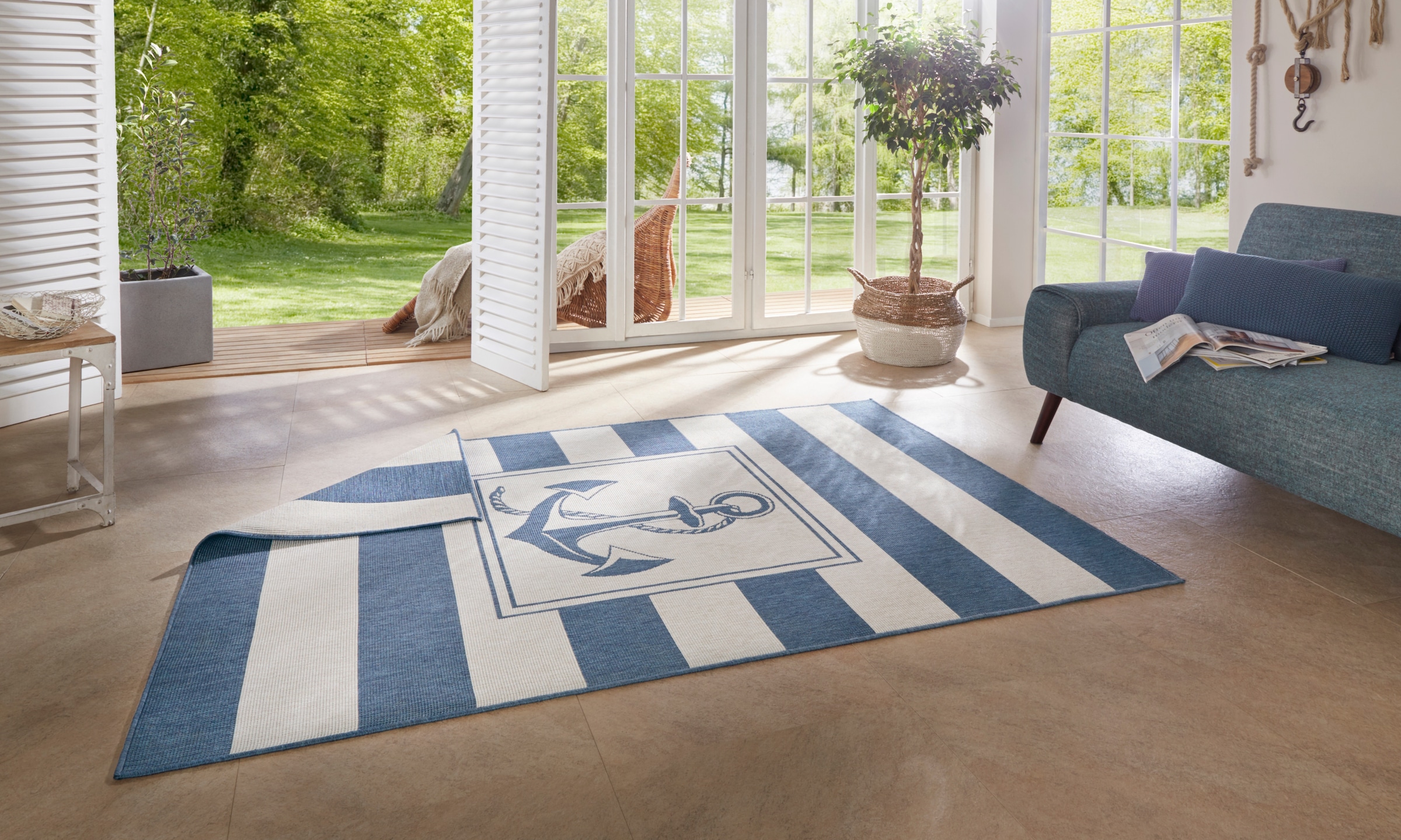 Image of HANSE Home Teppich "Gandara" rechteckig 5 mm Höhe In-& Outdoor, Teppich, Wetterfest, Balkon, Garten, Wohnzimmer, Modern