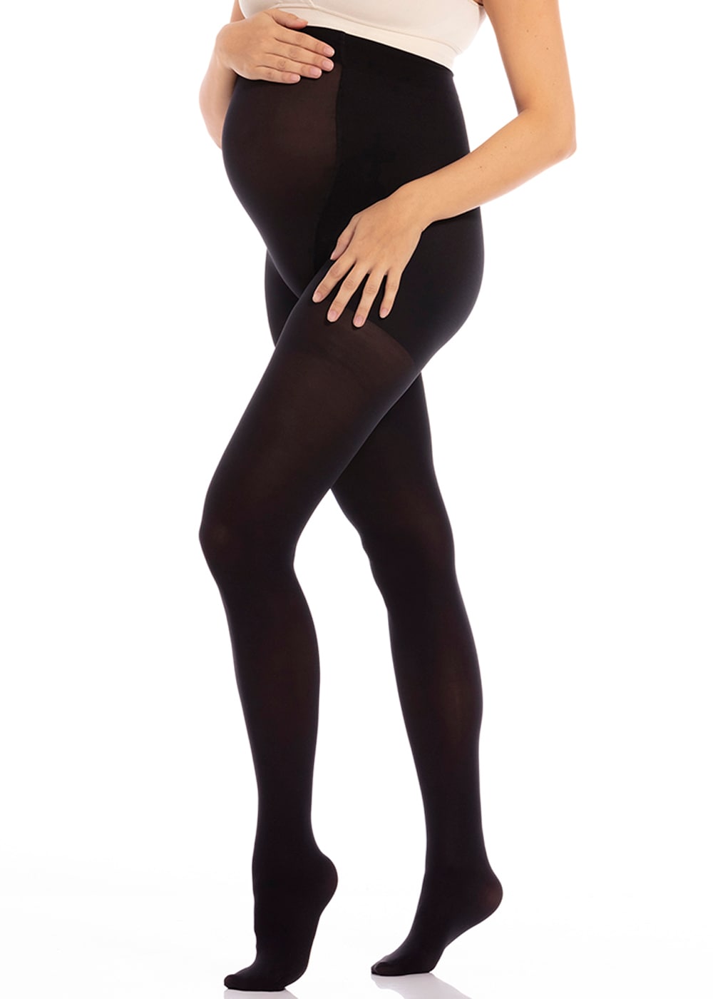 Image of MAGIC Bodyfashion Umstandsstrumpfhose "Mama Supporting Tight" 80 DEN körpernahe Passform, bieten Halt während und nach der Schwangerschaft