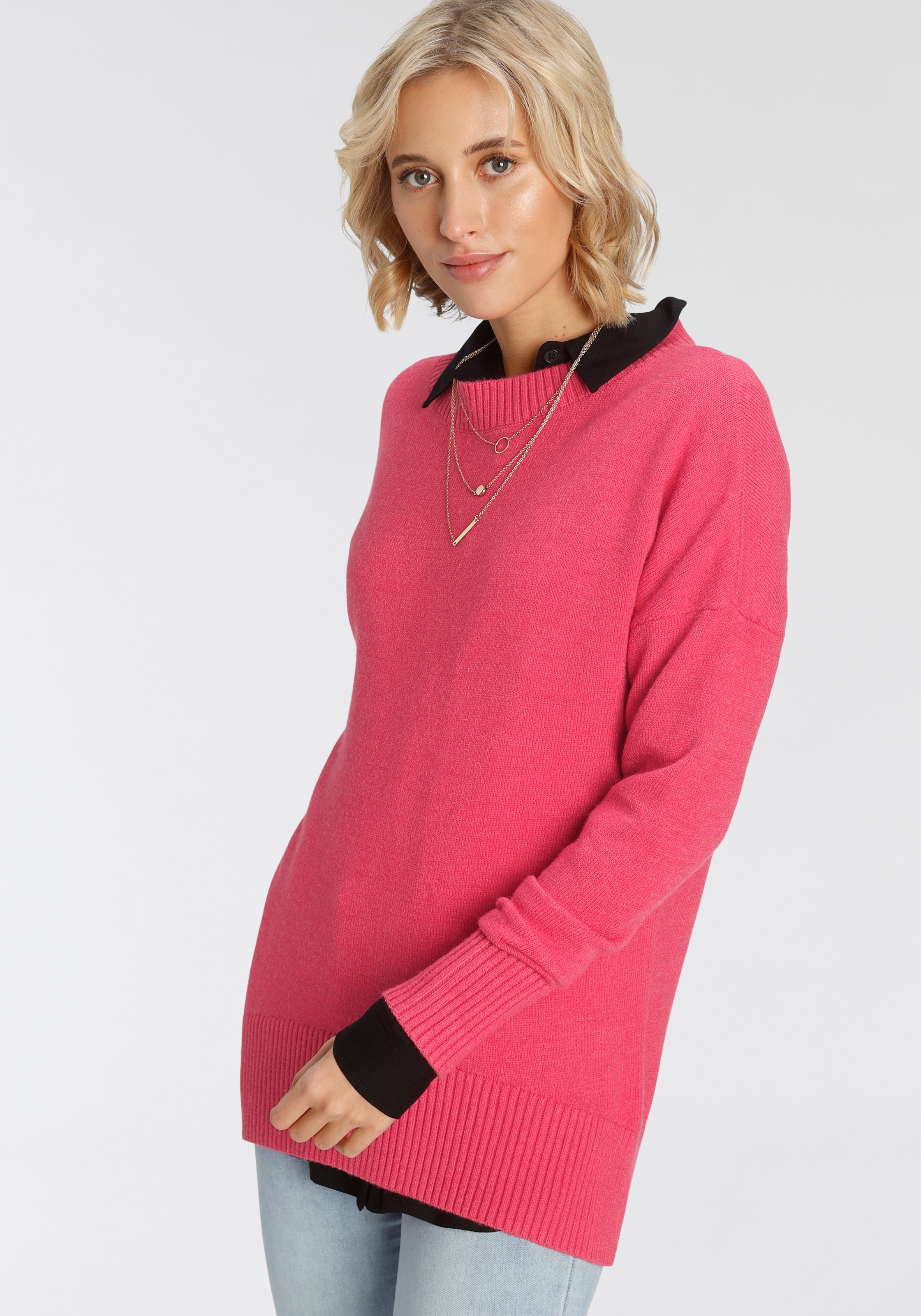 Image of Tamaris Rundhalspullover, mit rundem Saum bei Ackermann Versand Schweiz