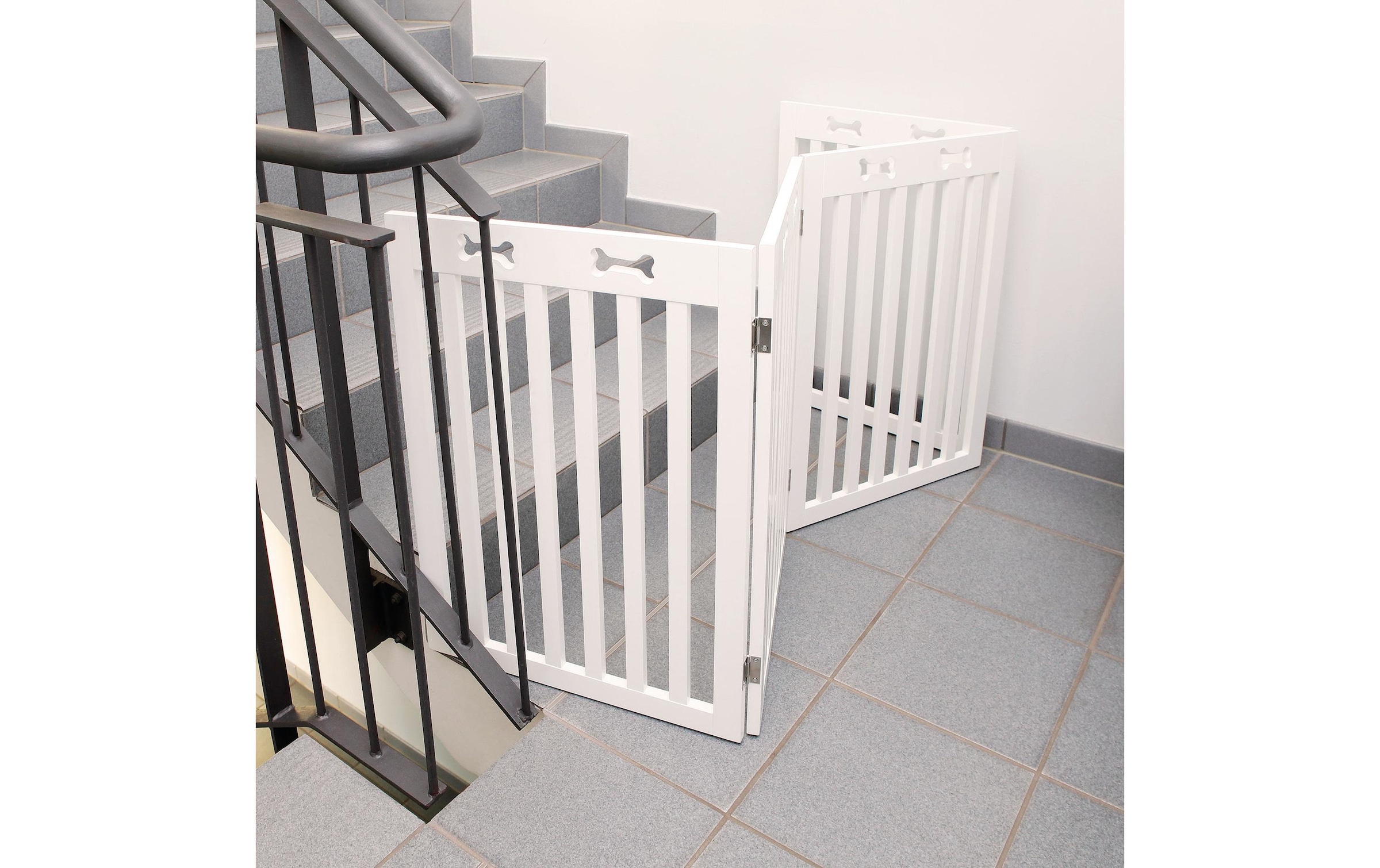 TRIXIE Tierabsperrgitter »4-teilig, 60 - 160 × 75 cm Weiss«