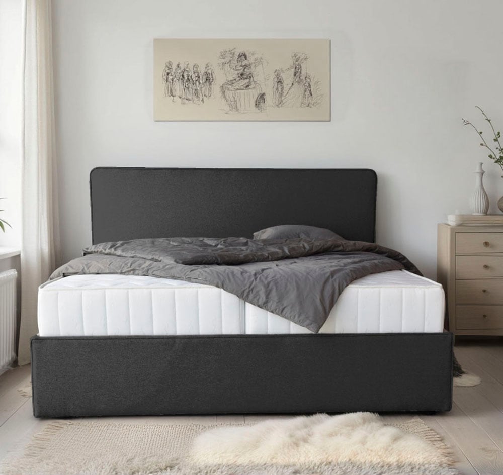 COLLECTION AB Polsterbett »Romo erhältlich in der Breite 180x200cm« 3 Varianten: Rahmen, Lattenrost oder Komplett-Set mit King-Matratze