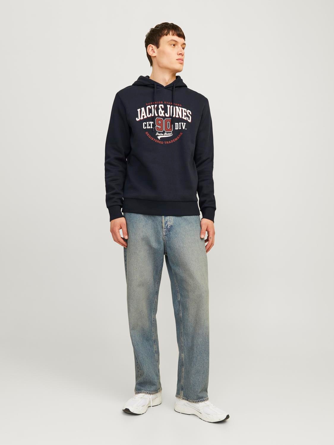 Jack & Jones Kapuzensweatshirt »JJELOGO SWEAT HOOD 2 COL 24/25 NOOS«, mit Logo Print