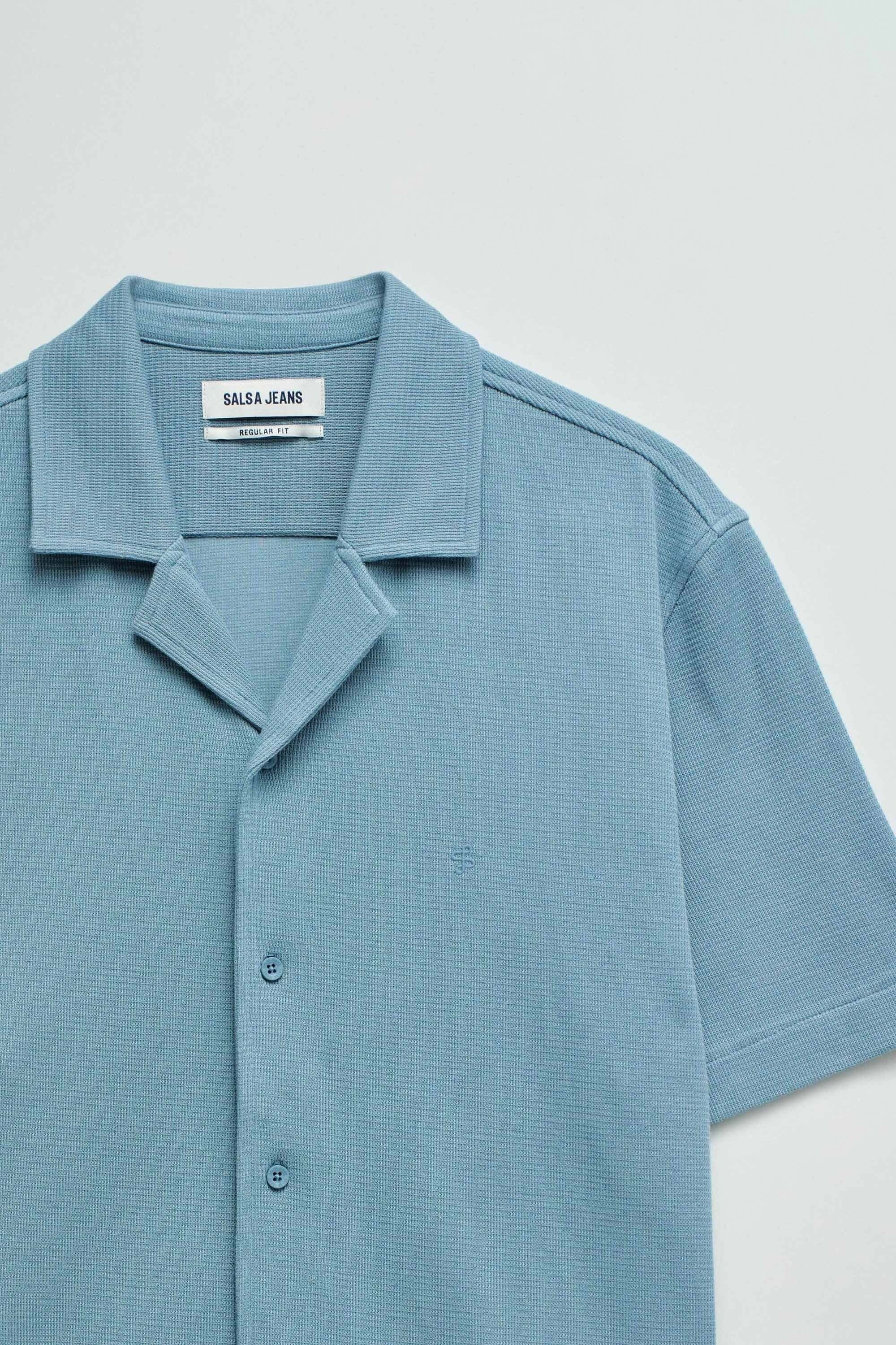 Salsa Chemise à manches courtes »Salsa Jeans Kurzarmhemd Textured Waffle«