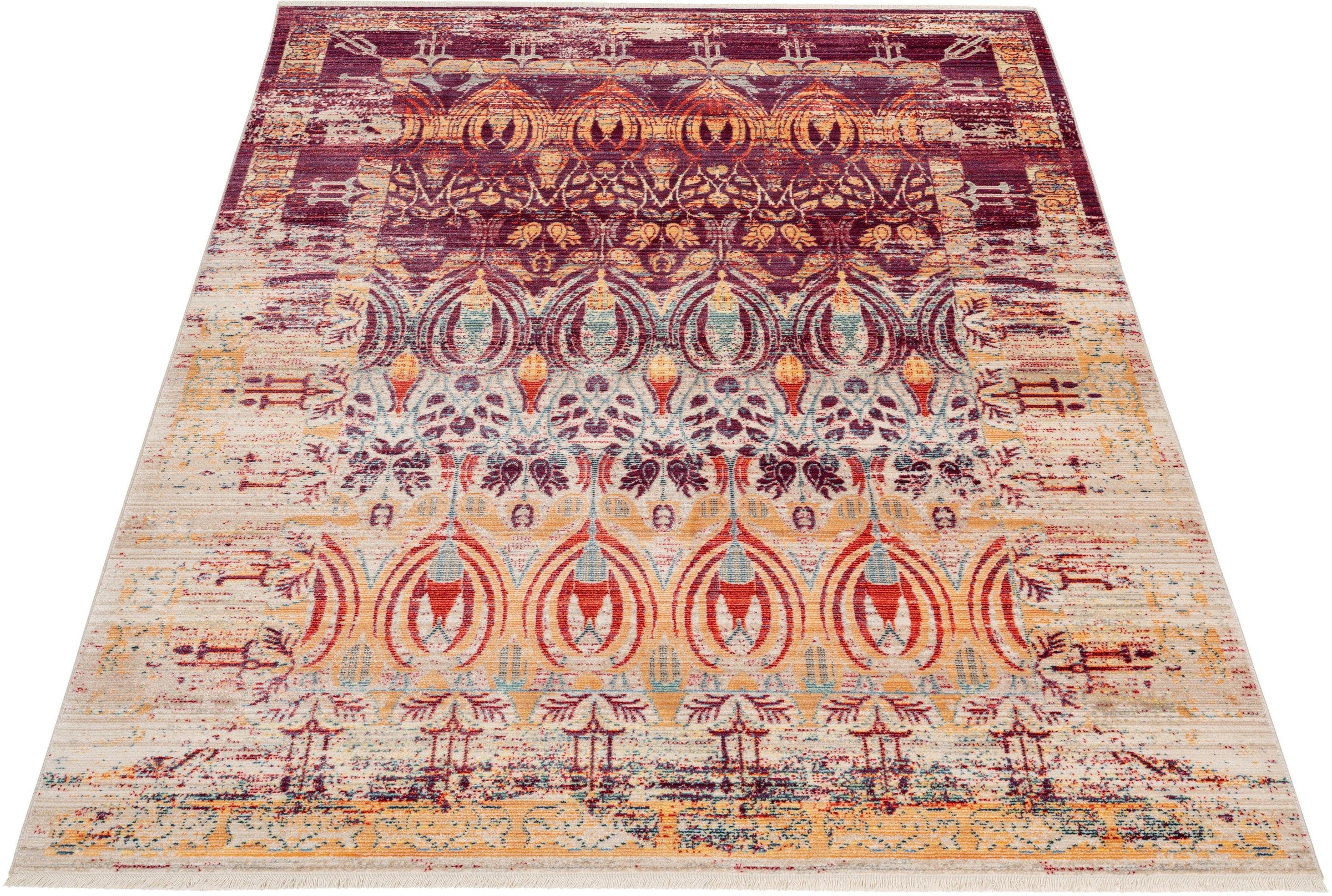 Image of Home affaire Teppich »Damian«, rechteckig, 5 mm Höhe, Mit Fransen, Wohnzimmer bei Ackermann Versand Schweiz