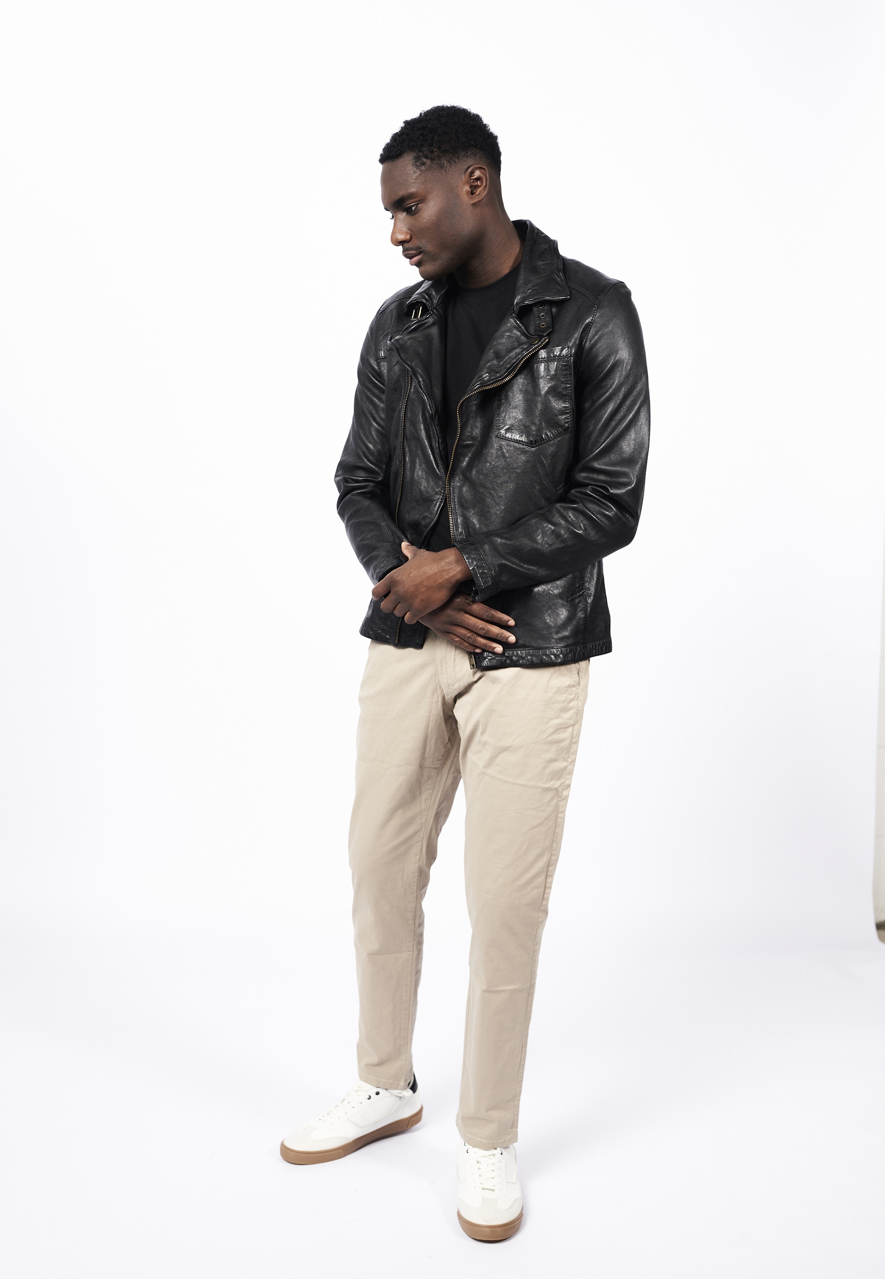 Freaky Nation Veste en cuir »Jarick-FN«