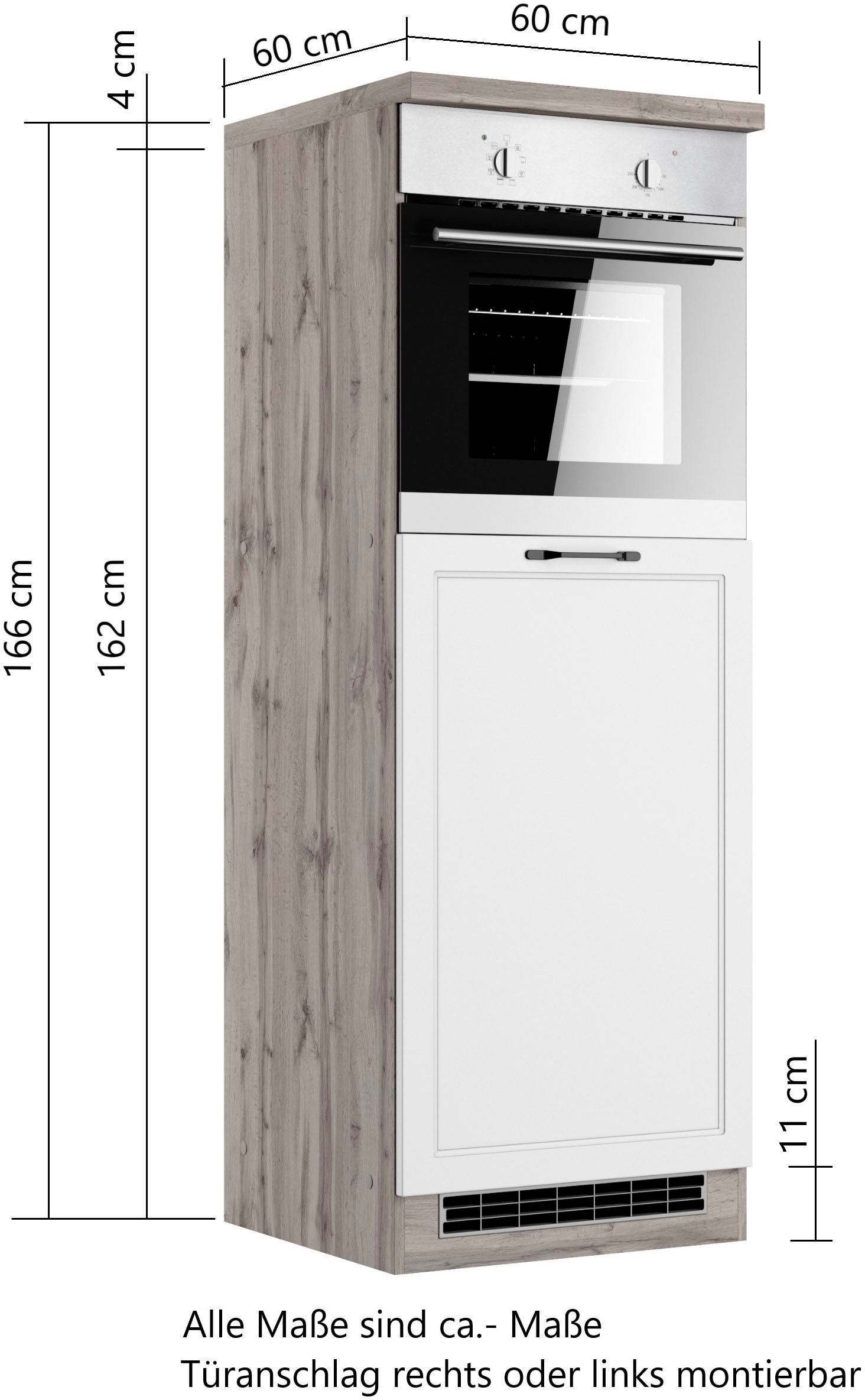 KOCHSTATION Four/réfrigérateur encastrable »KS-Lana« largeur 60 cm