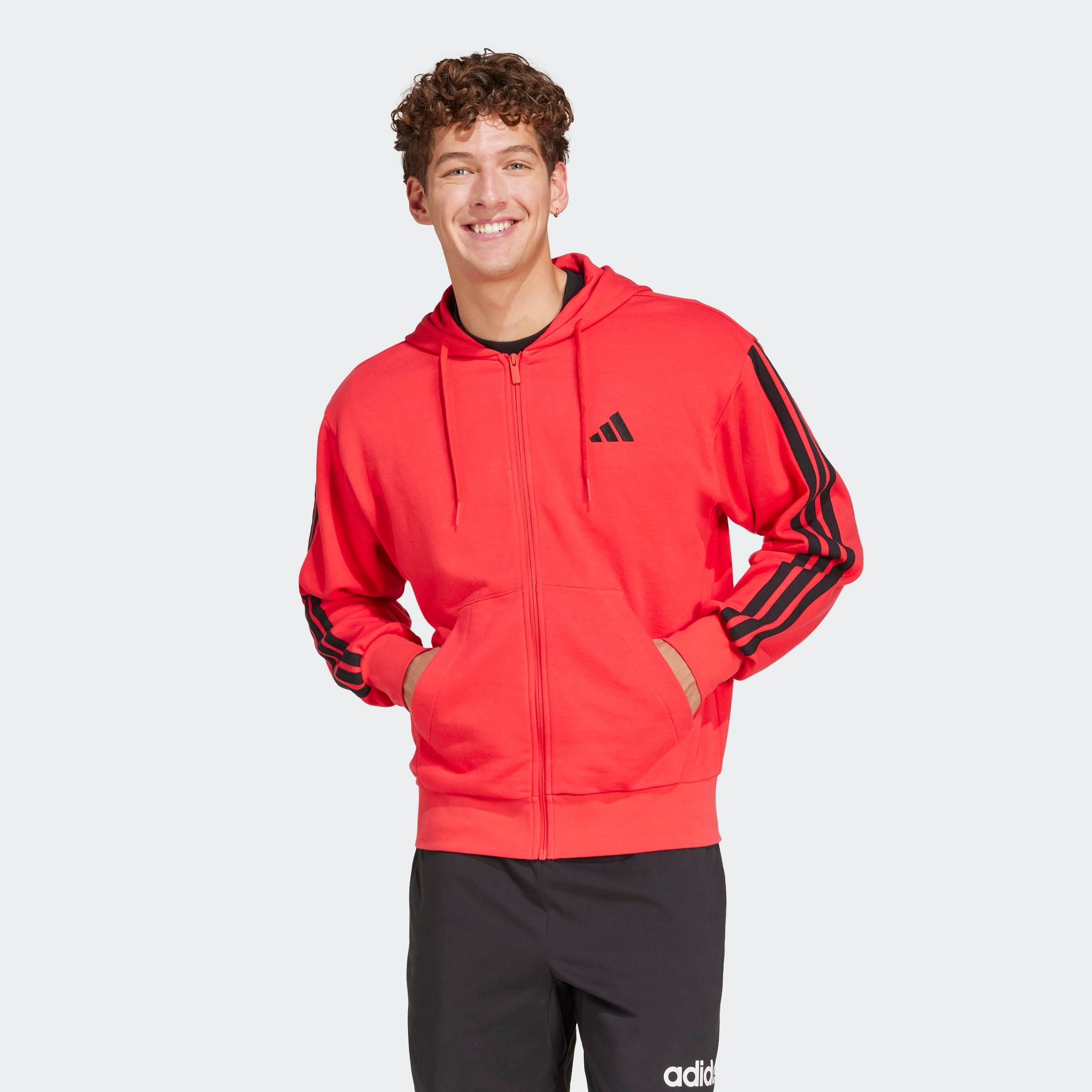 Image of adidas Sportswear Kapuzensweatshirt "ESSENTIALS 3-STREIFEN FRENCH TERRY"