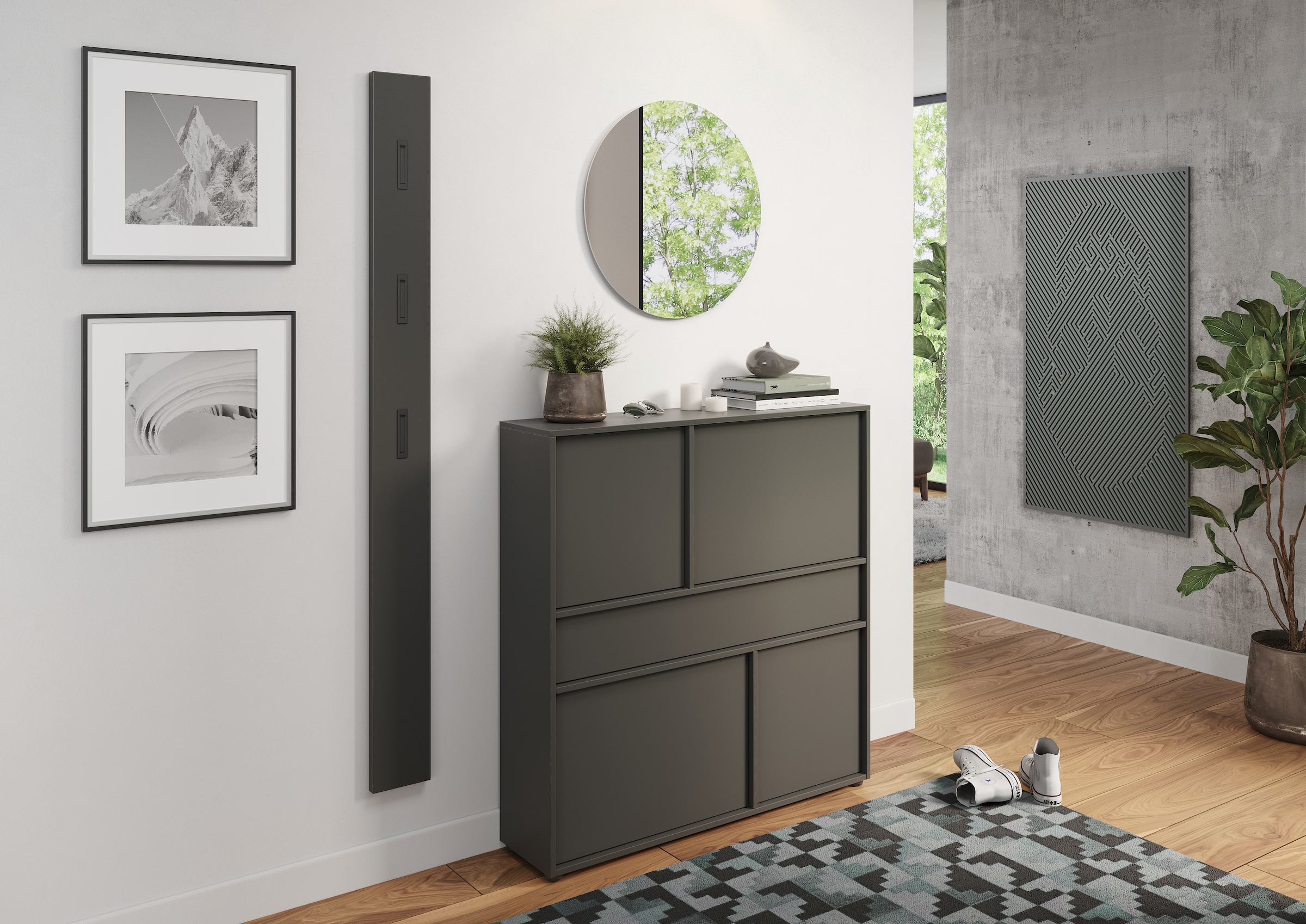 GERMANIA Armoire multi-usages »Ameca 2.0« stehend montierbar; Flurschrank in geringer Tiefe, Breite 105 cm