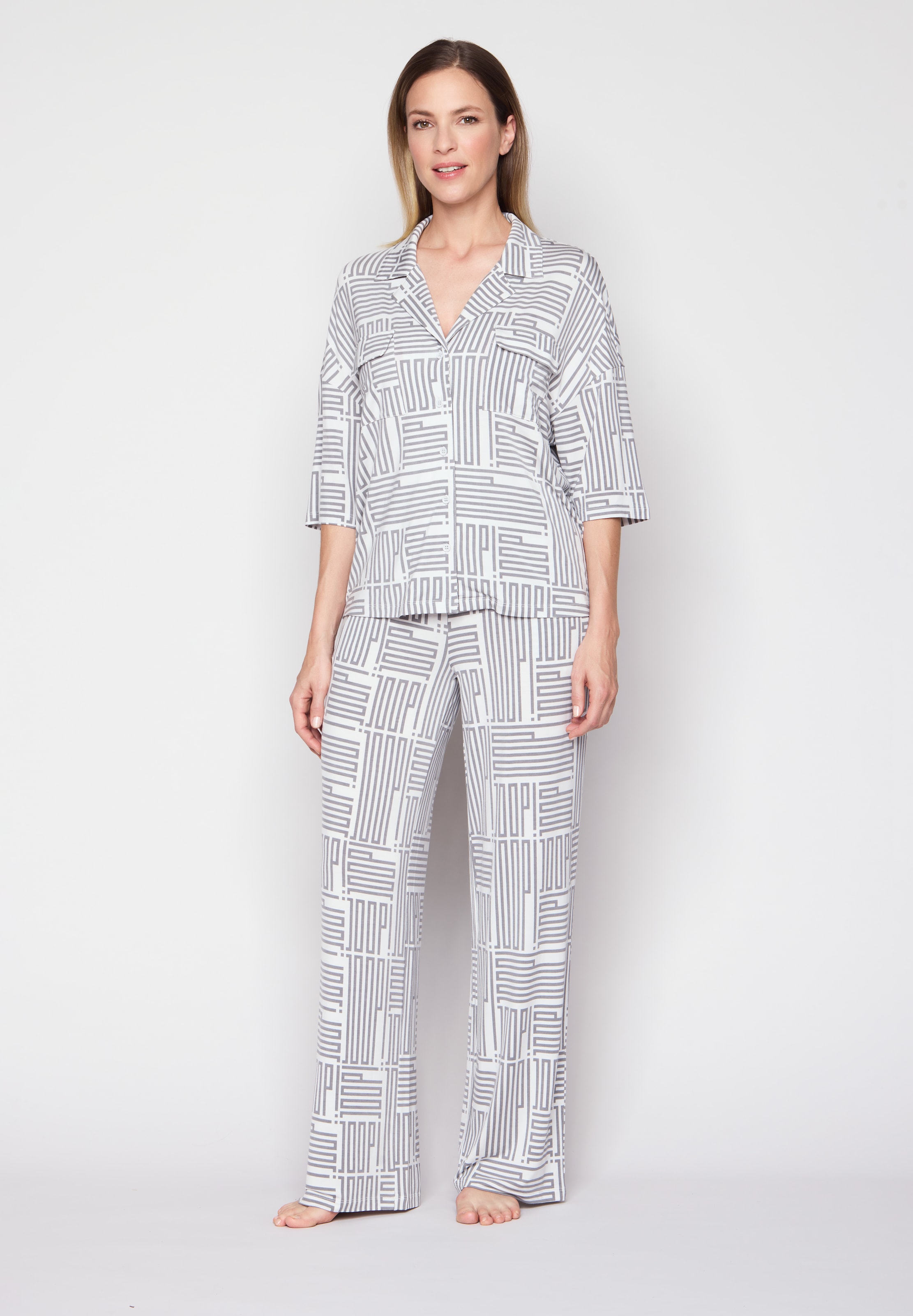 JOOP! Loungehose  mit allover Wording, bequem und weich, seitliche Taschen