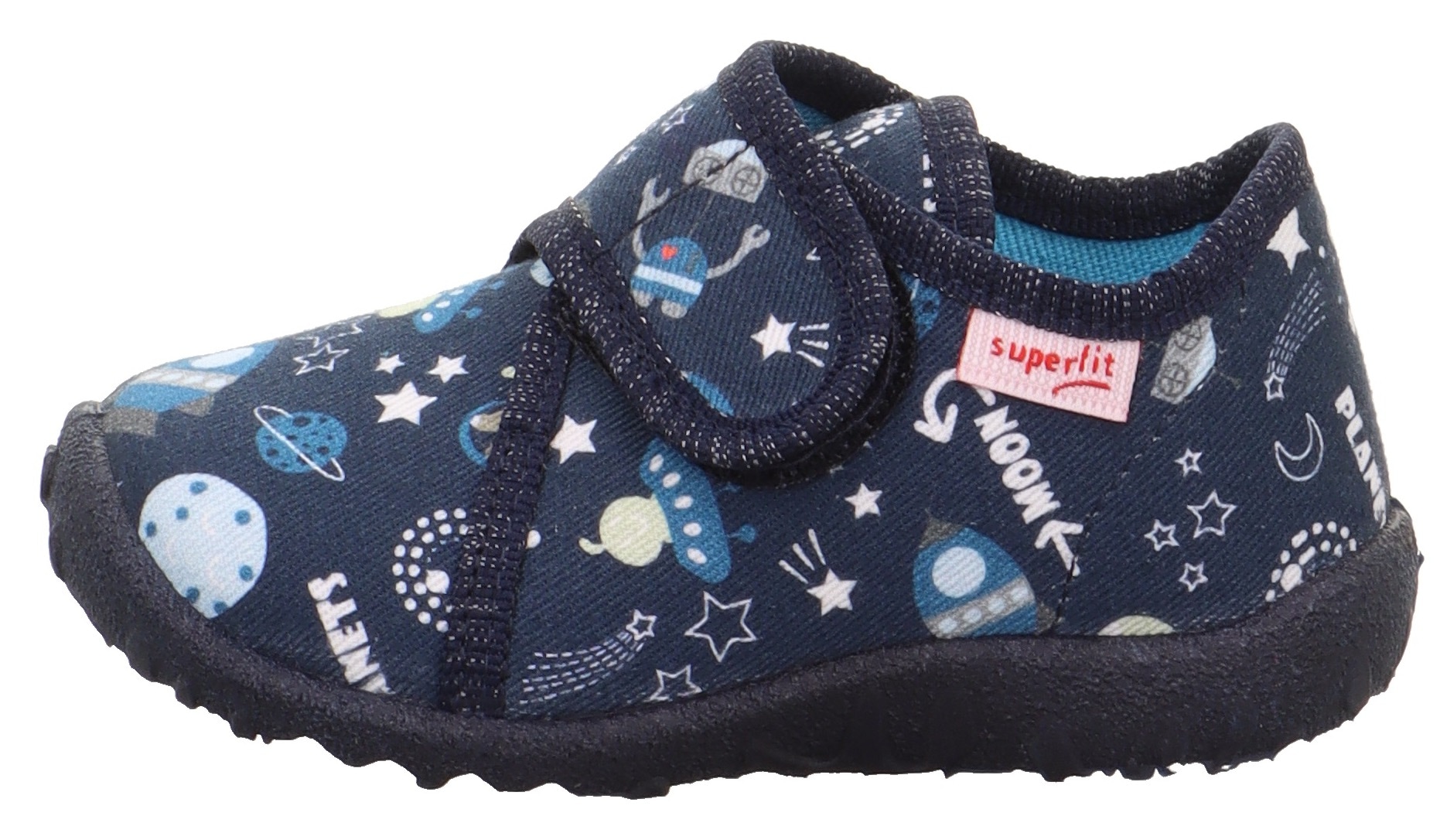 Superfit Hausschuh »SPOTTY WMS: Mittel«, Klettschuh, Kindergarten Schuhe mit Klettriegel