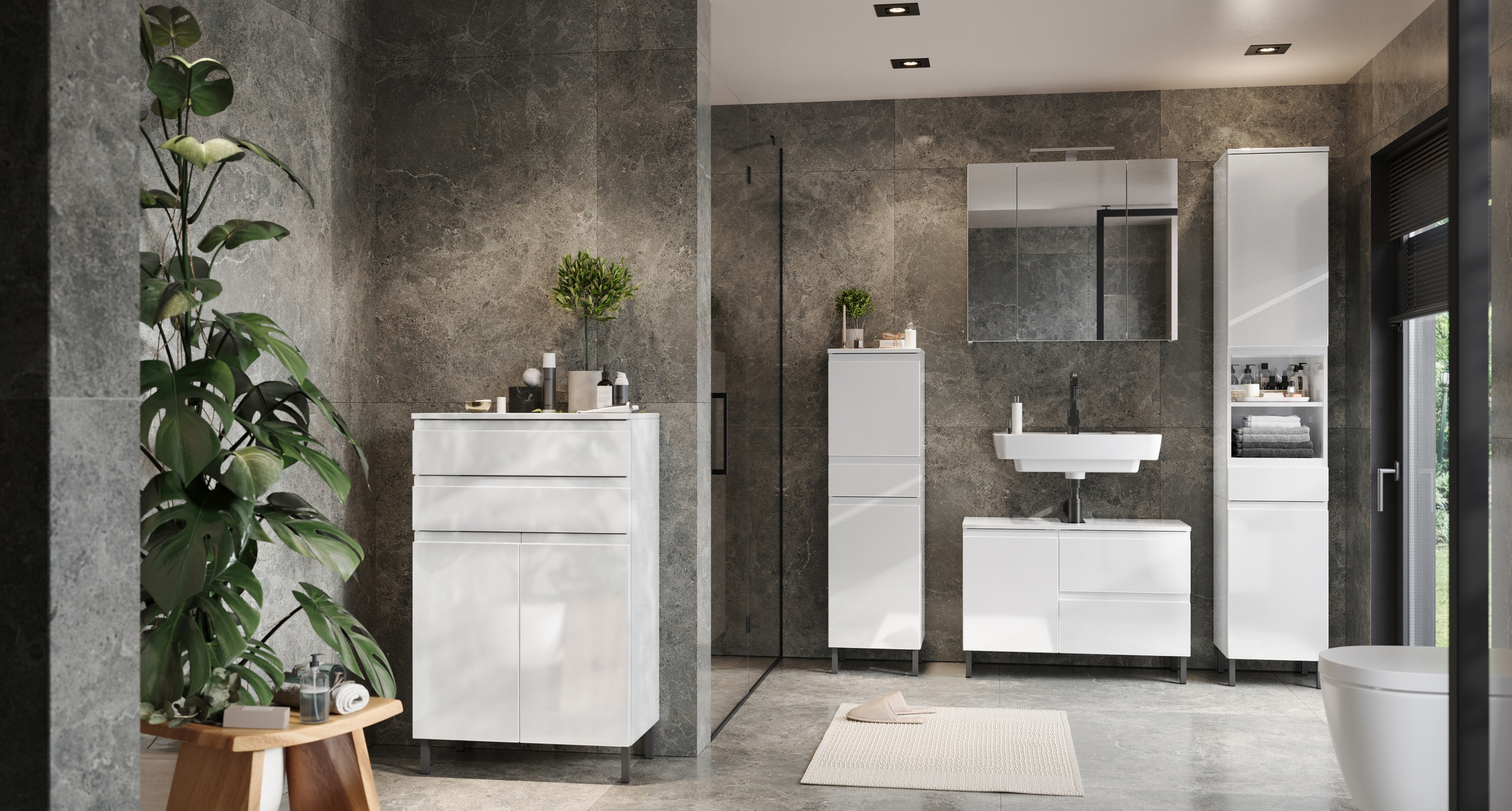 GERMANIA Midischrank »Scantic« 1 Stk. tlg. mit griffloser Optik