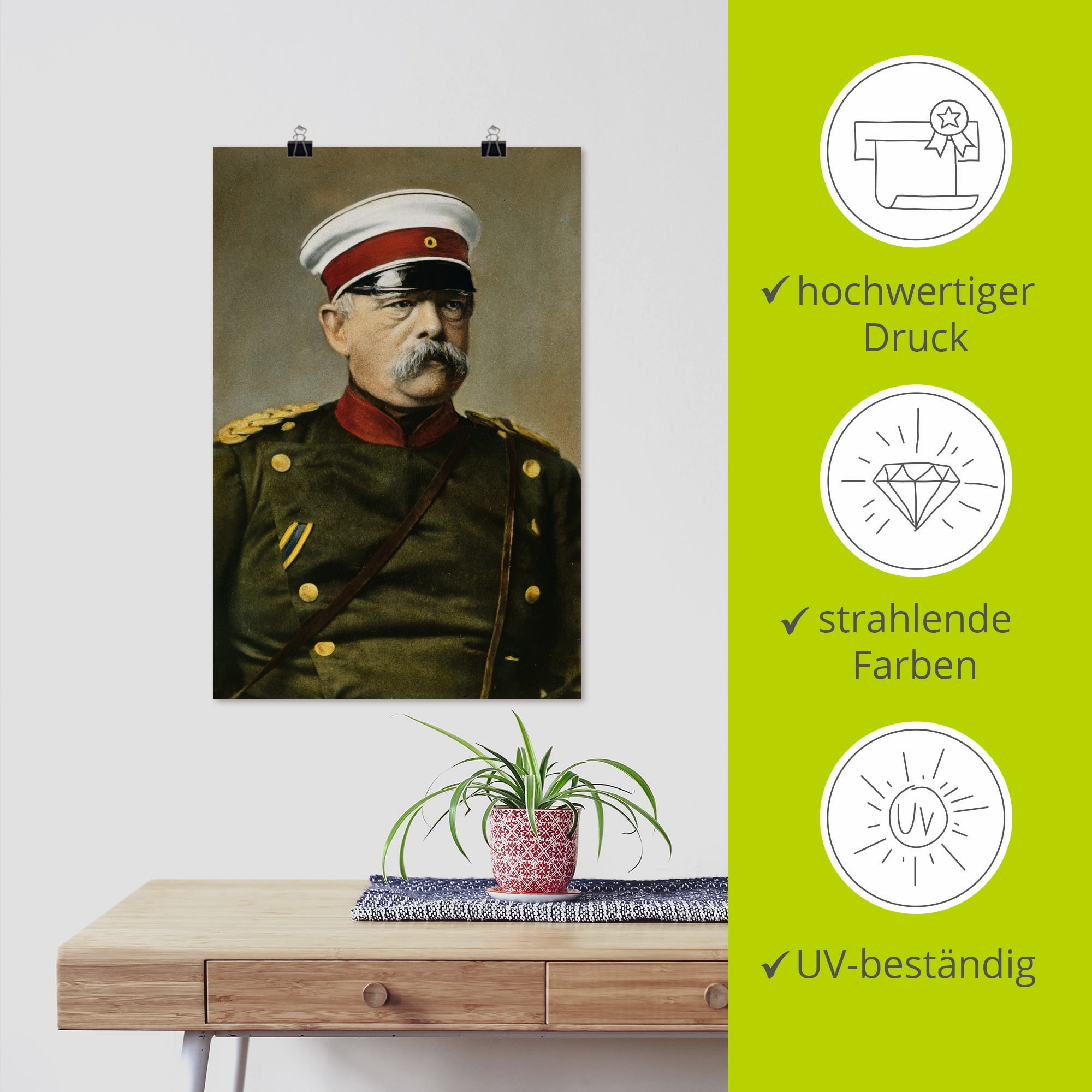 Artland Wandbild »Otto von Bismarck« Menschen 1 Stk. tlg. als Leinwandbild, Poster in verschied. Grössen