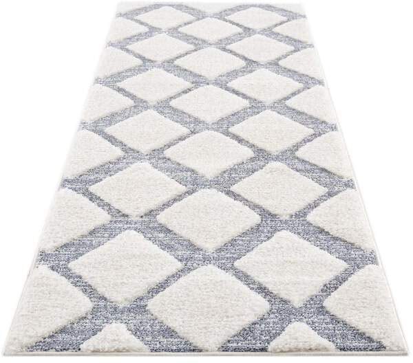 Carpet City Hochflor-Teppich »Focus 4497«, rechteckig, 20 mm Höhe, Läufer, Boho, Hochtief-Muster/ 3D-Effekt, für Wohnzimmer, Schlafzimmer