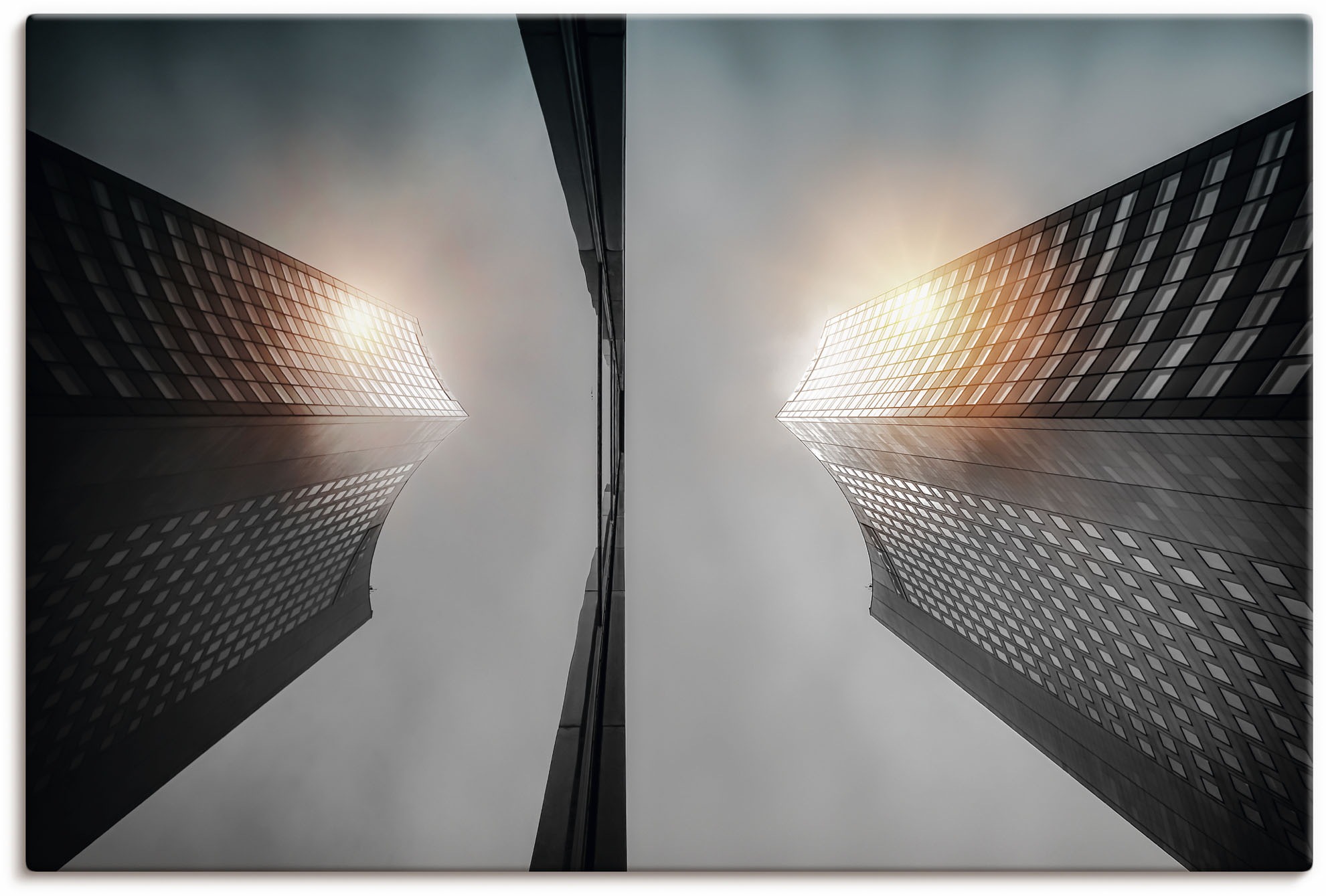 Image of Artland Wandbild »Panorama Tower Leipzig Spiegelung«, Gebäude, (1 St.), in vielen Grössen & Produktarten - Alubild / Outdoorbild für den Aussenbereich, Leinwandbild, Poster, Wandaufkleber / Wandtattoo auch für Badezimmer geeignet bei Ackermann Versand Sch