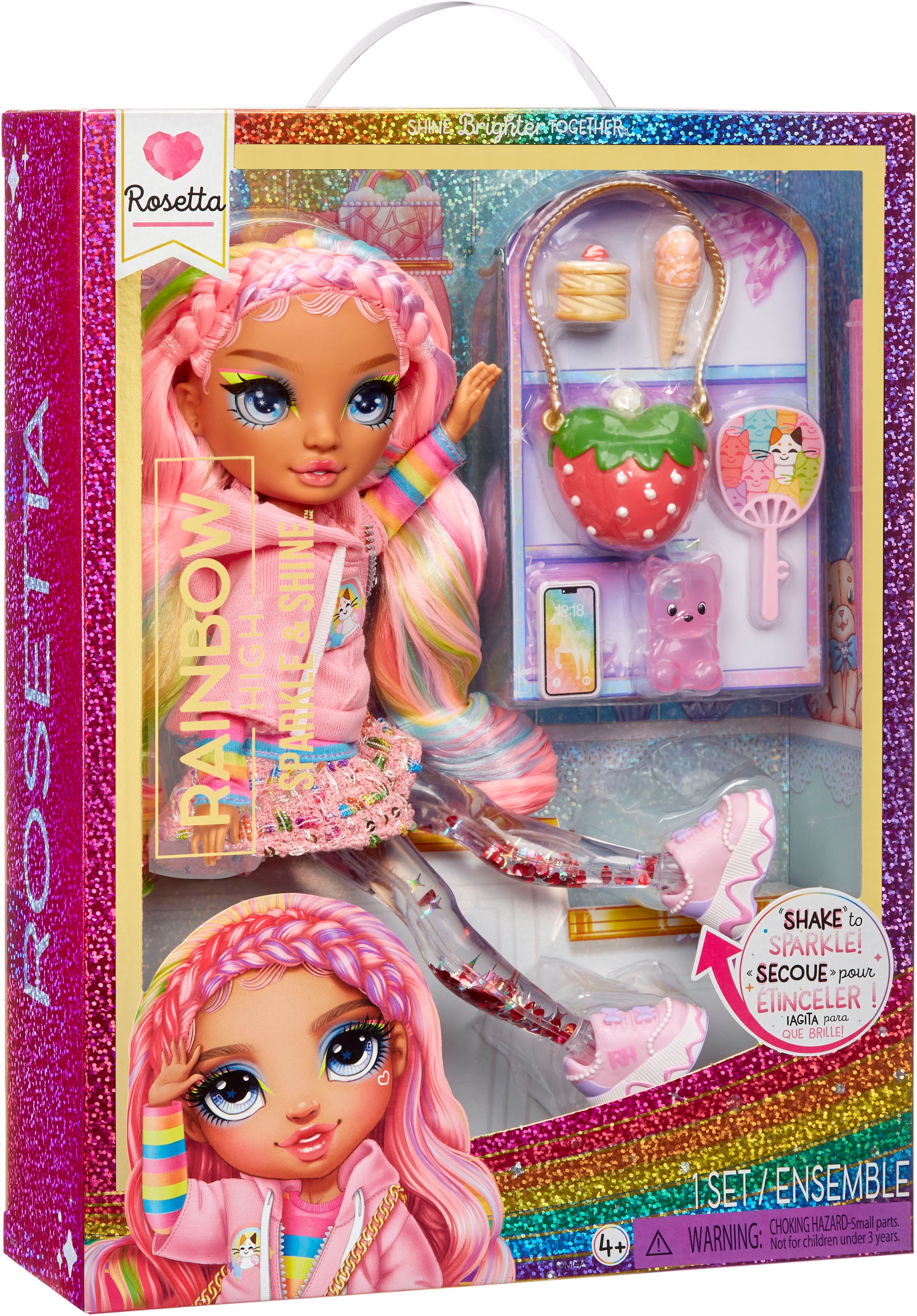 RAINBOW HIGH Poupée à habiller »Rainbow High Sparkle & Shine Fashion Dolls - ROSETTA (Pink)«