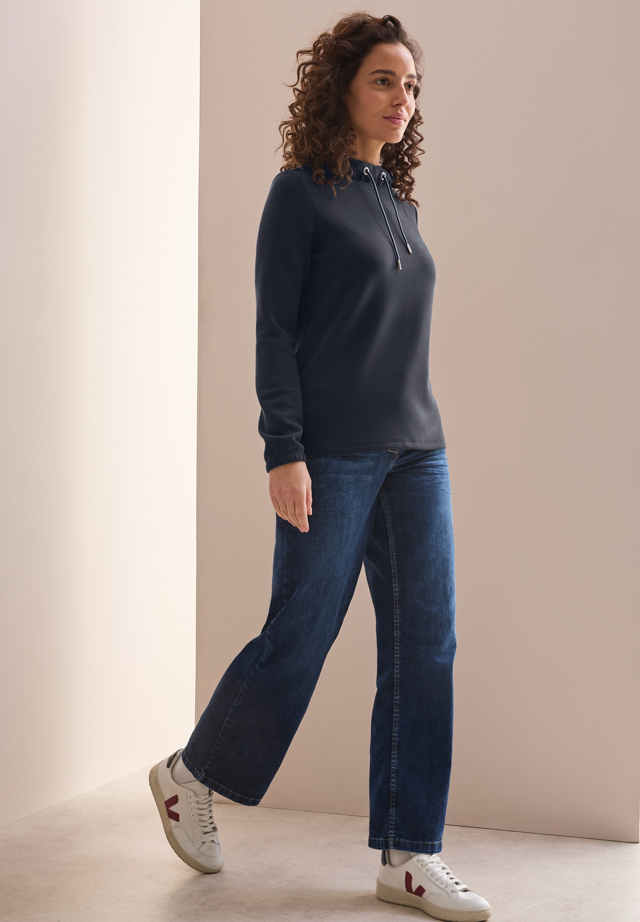 Cecil Langarmshirt mit Funnelneck