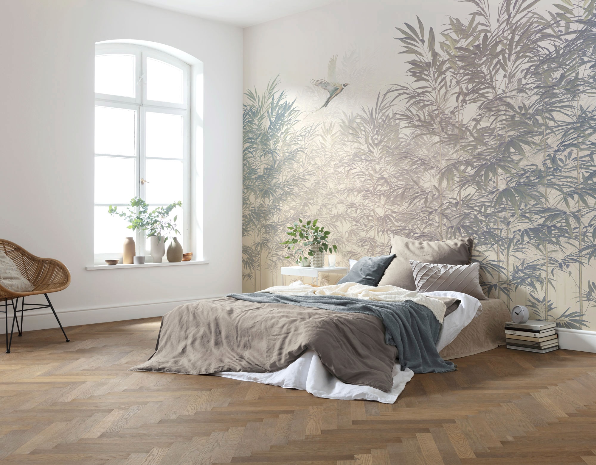 Komar Papier peint intissé »Digitaldruck Vlies -  Bamboo Paradise - Grösse 300 x 250 cm« imprimé Wohnzimmer, Schlafzimmer