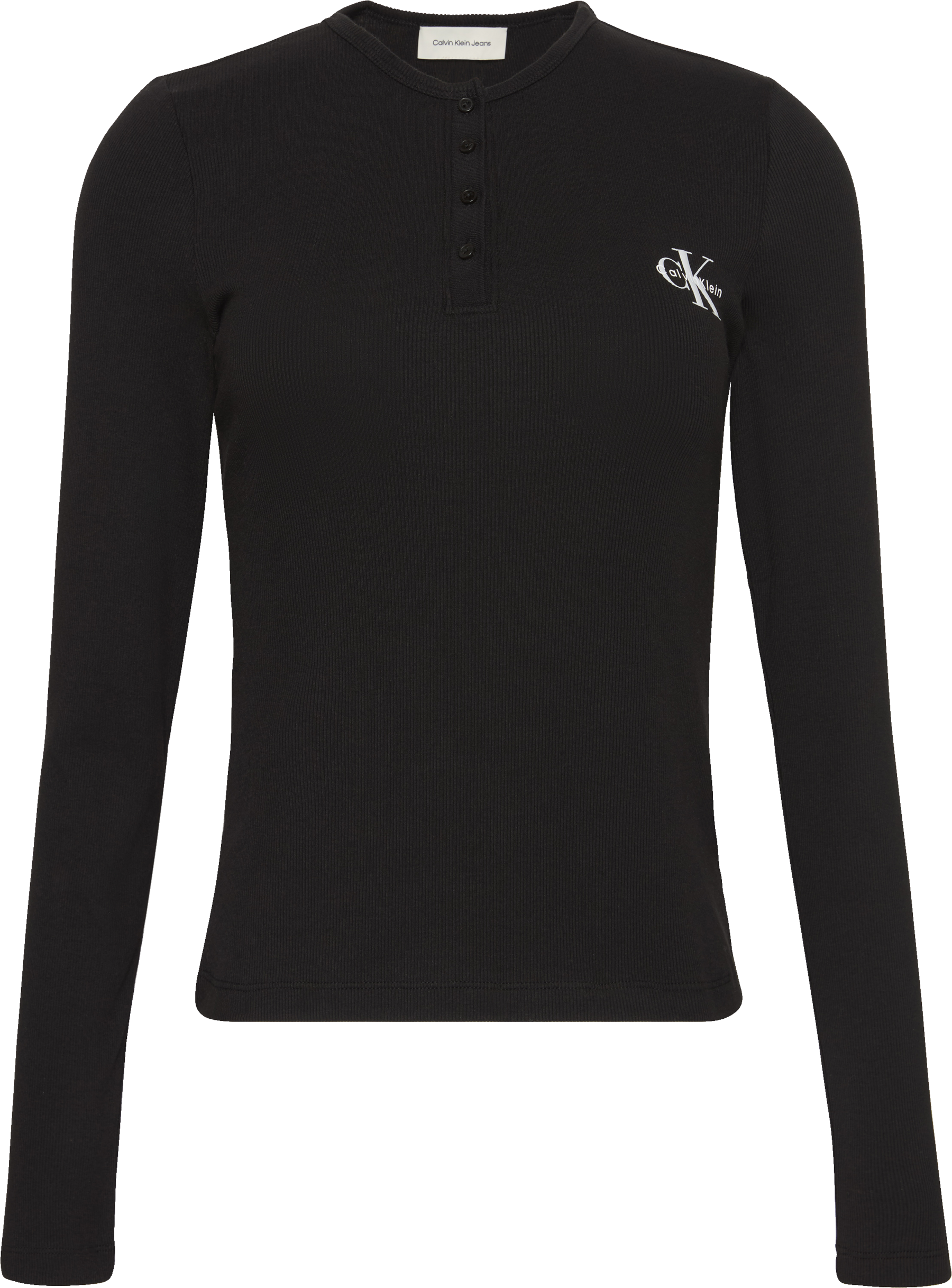 Calvin Klein Jeans Blouse à manches longues Regular fit mit Rundhalsausschnitt