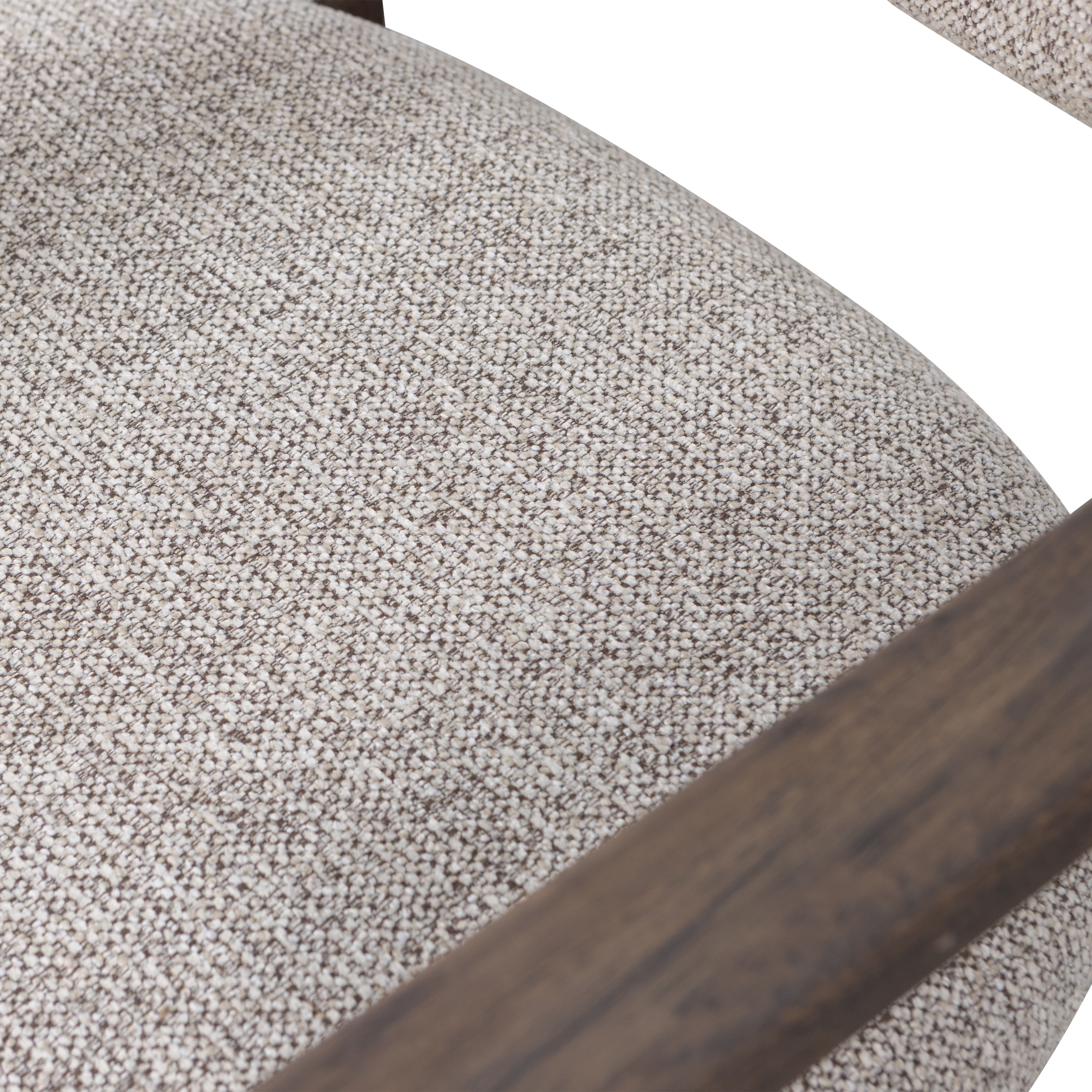 WOOOD Loungesessel »Udar mit More-Melange-Bezug und Eichenholzgestell, B68 x T75 x H76 cm« Sehr hohe Verschleissfestigkeit, Tragkraft 120 kg, mittlere Sitzhöhe