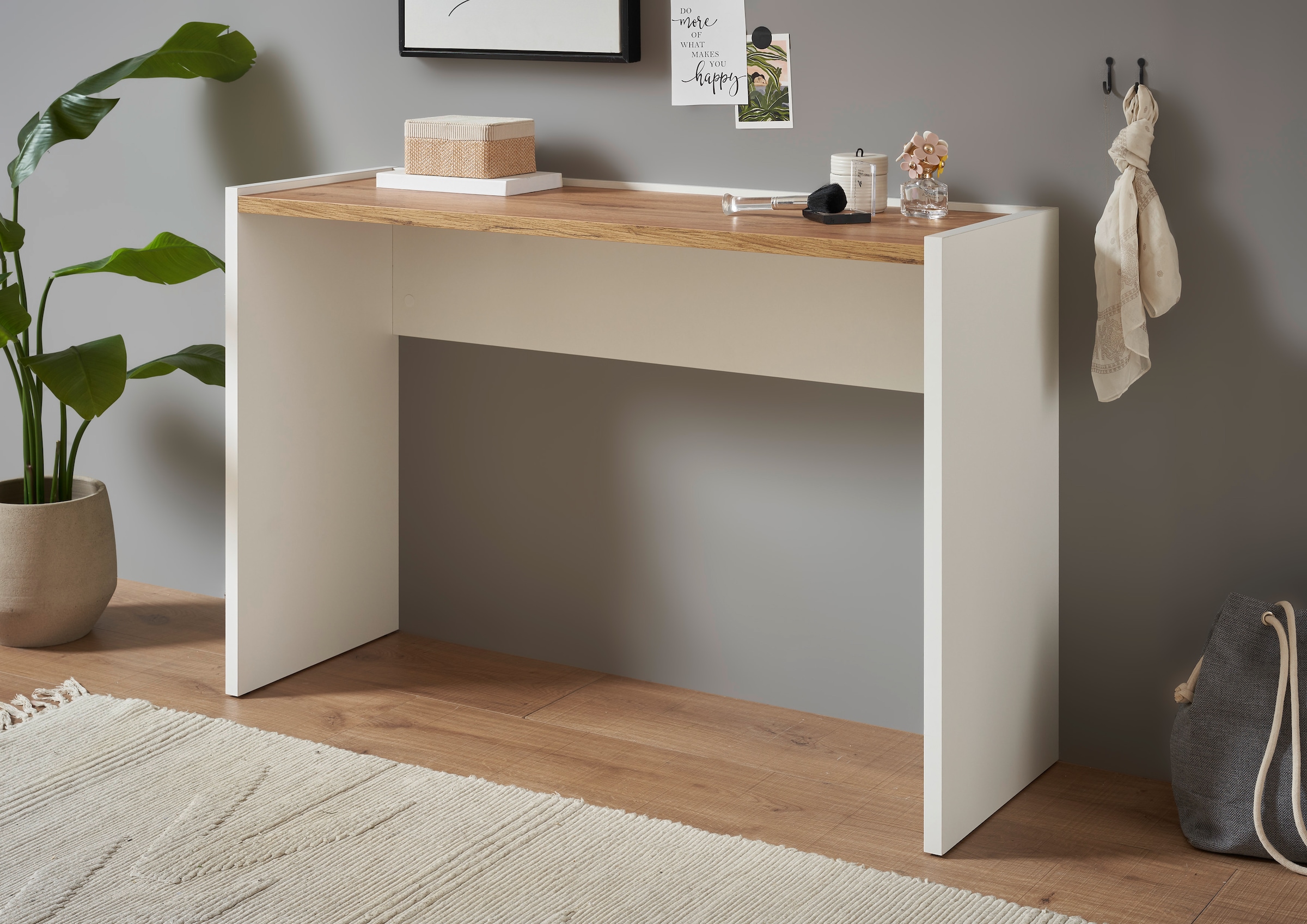 INOSIGN Konsole »CiTY/GiRON, Konsolentisch, Schminktisch, Schreibtisch, Beistelltisch« in zwei Farben erhältlich, abgesenkte Tischplatte