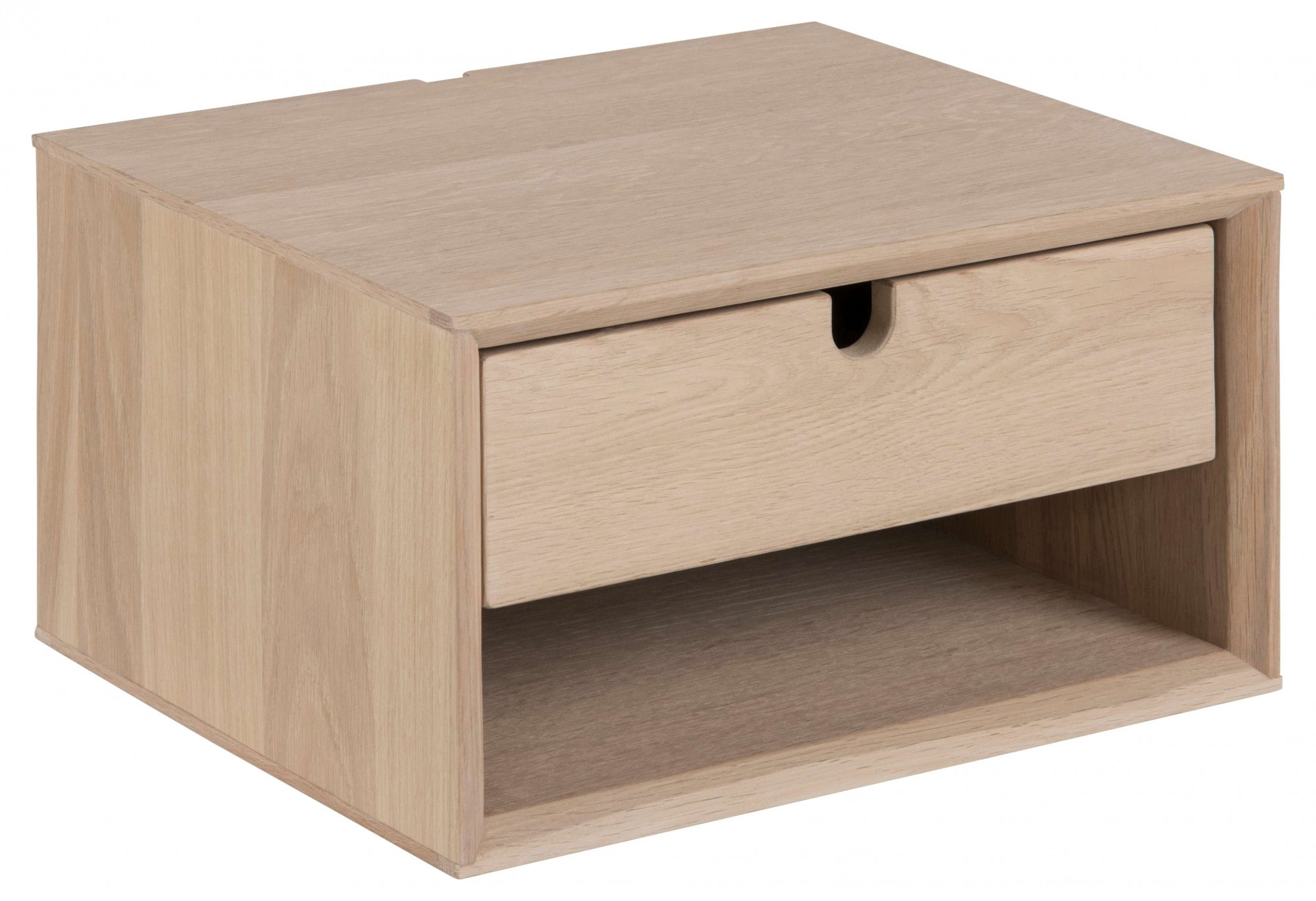 ACTONA GROUP Nachttisch »Century Nachtkommode« Nachtschrank, Eiche Furnier, Schublade, Wandbefestigung