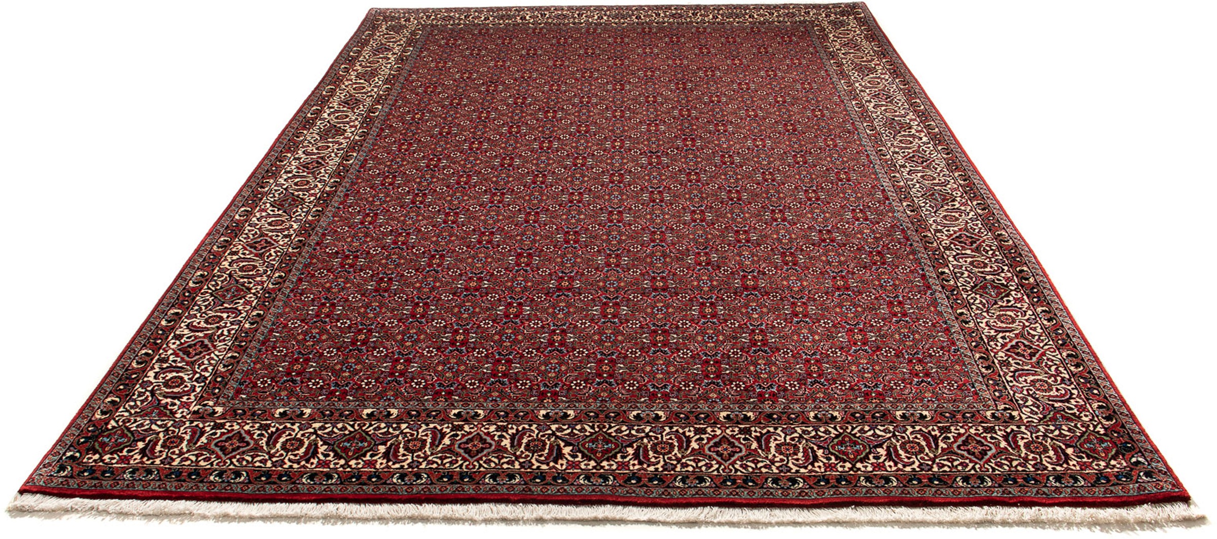Image of morgenland Orientteppich »Perser - Bidjar - 310 x 200 cm - dunkelrot«, rechteckig, 15 mm Höhe, Wohnzimmer, Handgeknüpft, Einzelstück mit Zertifikat bei Ackermann Versand Schweiz