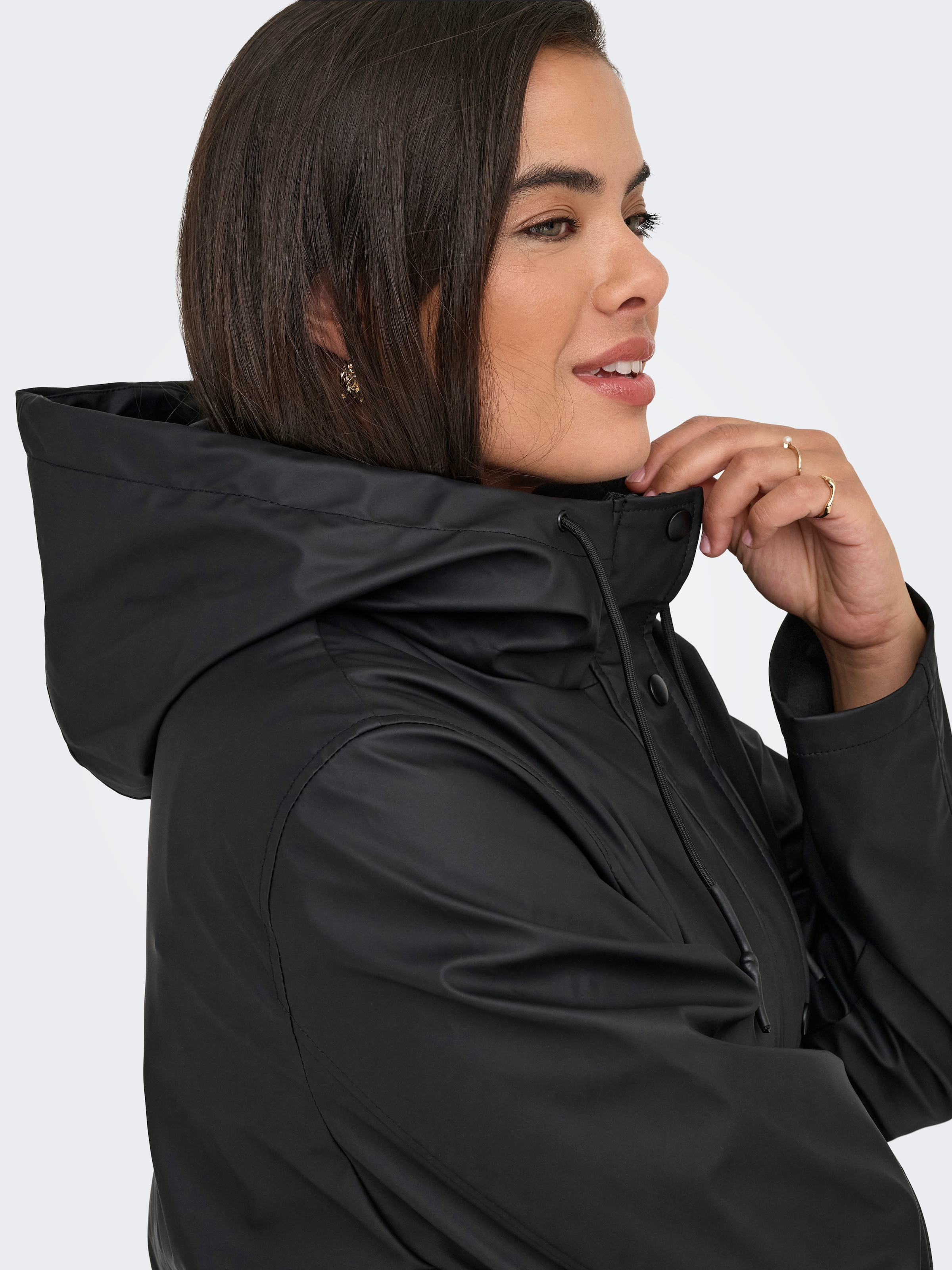 ONLY CARMAKOMA Manteau de pluie »CARELISA LIFE RAINCOAT ZIP OTW NOOS« wasserabweisende Beschichtung