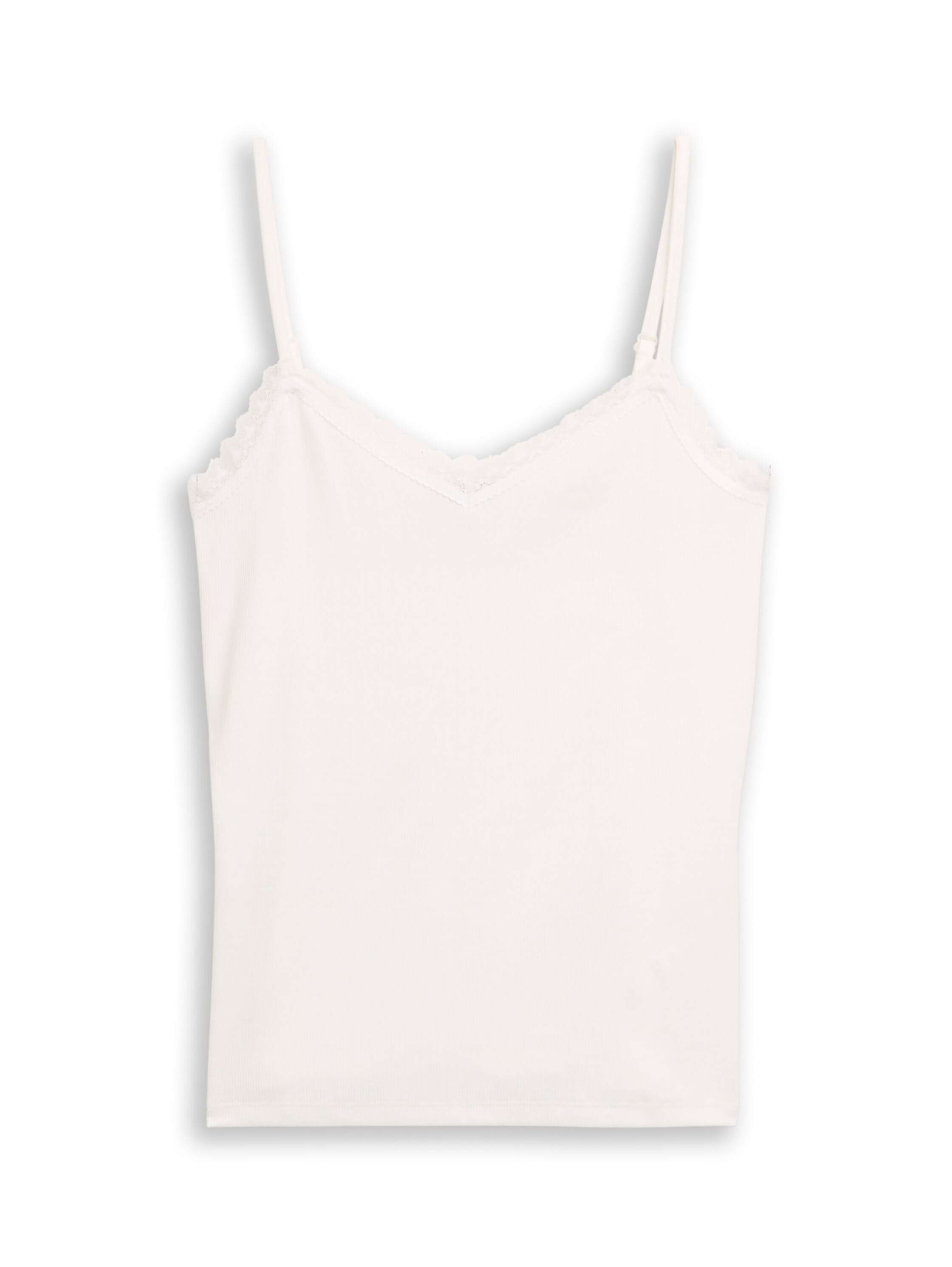 TOM TAILOR Denim Spaghettitop Sommertop mit Spitze