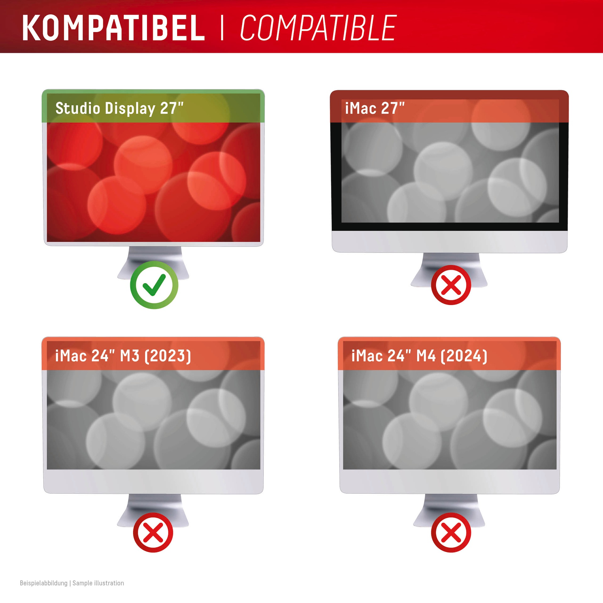 Displex Displayschutzfolie »Privacy Safe Blickschutzfilter« für Apple Studio Display 27 Blickschutzfolie, Schutzfolie, Bildschirmschutz, kratz- & stossfest