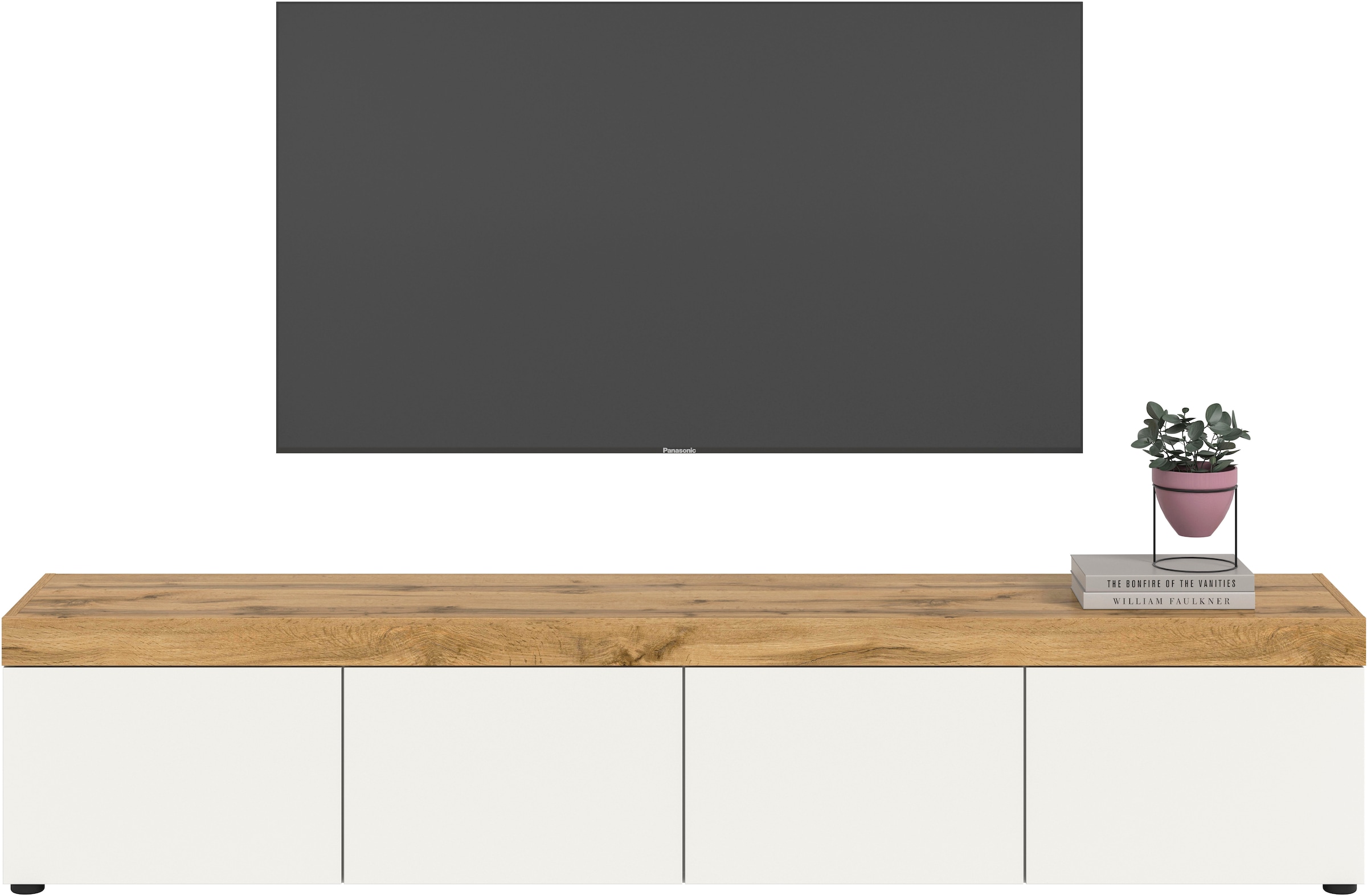 GOODproduct Lowboard »MAMBO, TOPSELLER!, Breite 200cm, 4 Klappen, stehend oder hängend« 2 farbige Ausführung, in verschiedenen Farben erhältlich, 1 Stk. tlg. Lowboard, TV Unterschrank, Tv-Schrank, Wohnzimmer