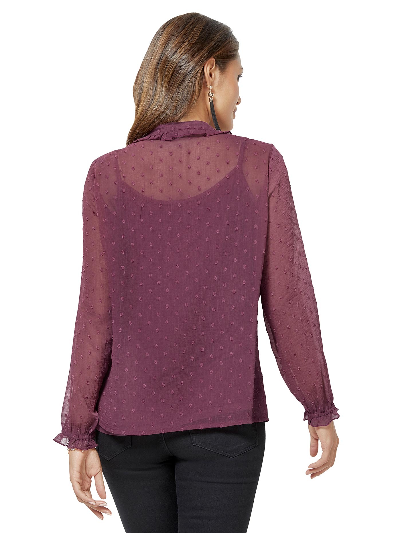 Bluse in transparenter Struktur-Optik