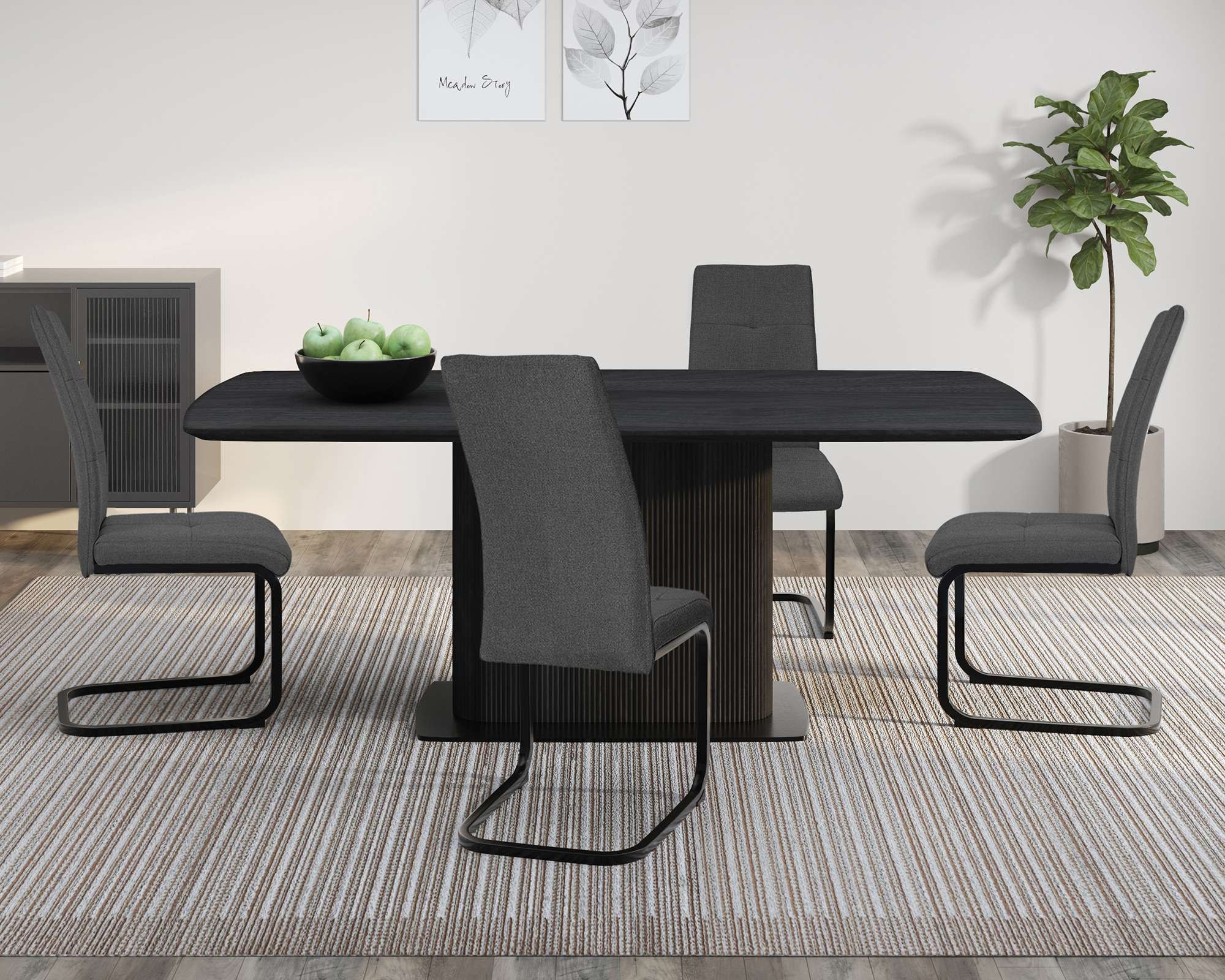 GOODproduct Chaise de salle à manger »Calgoty« (Ensemble) 2 cuisFreischwinger