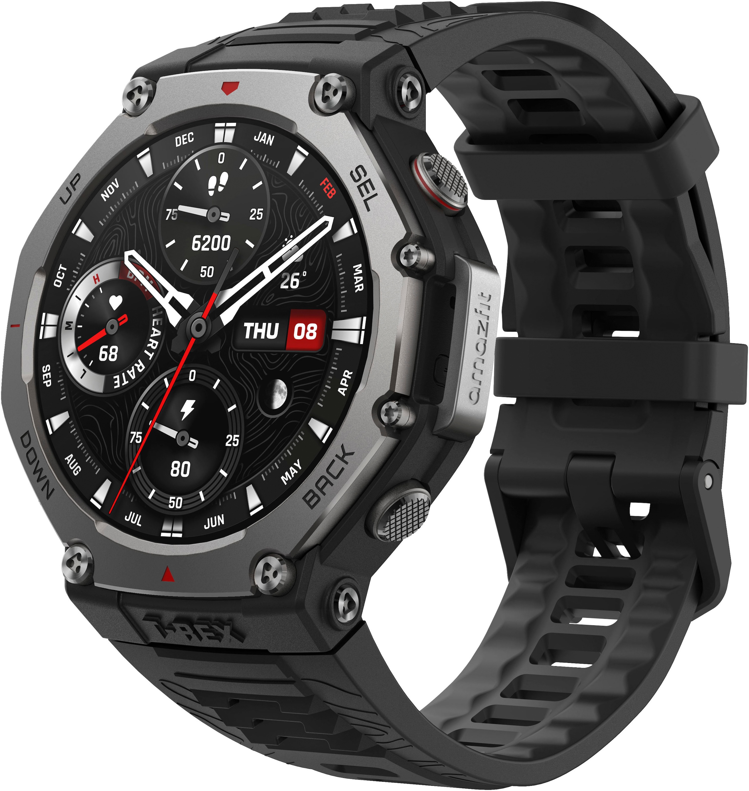 Amazfit Smartwatch »T-Rex 3«, (/ 1,5 Zoll), Zepp OS