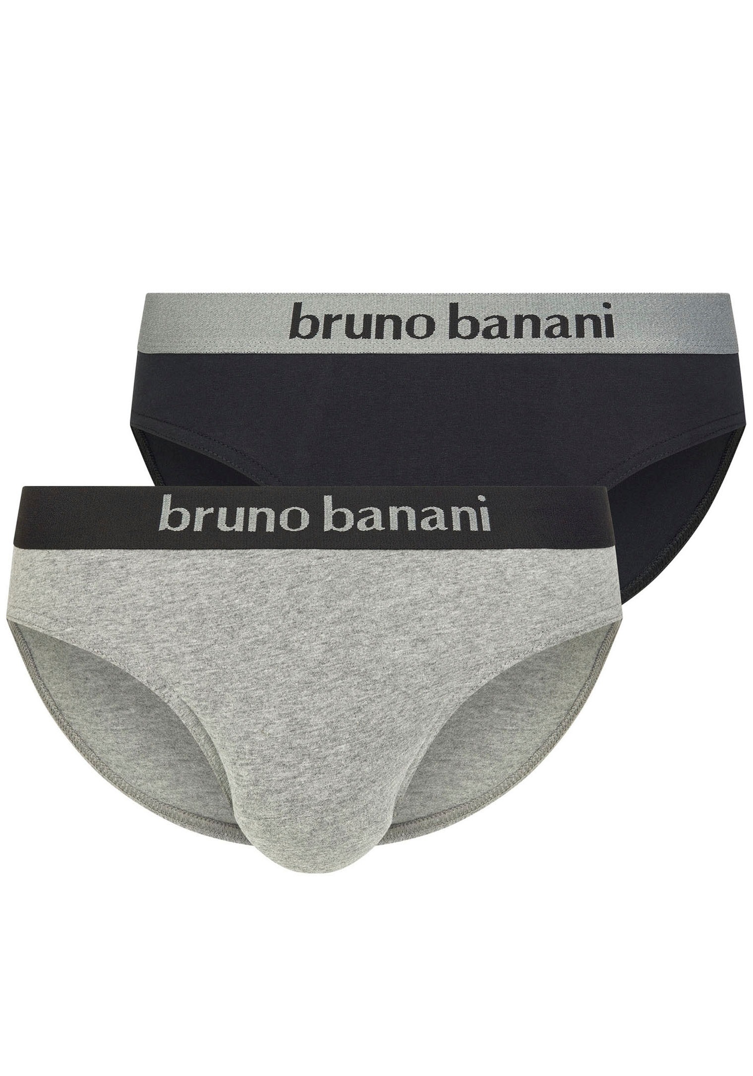 Bruno Banani Slip »Flowing«, (Packung, 2er-Pack), mit Logobund