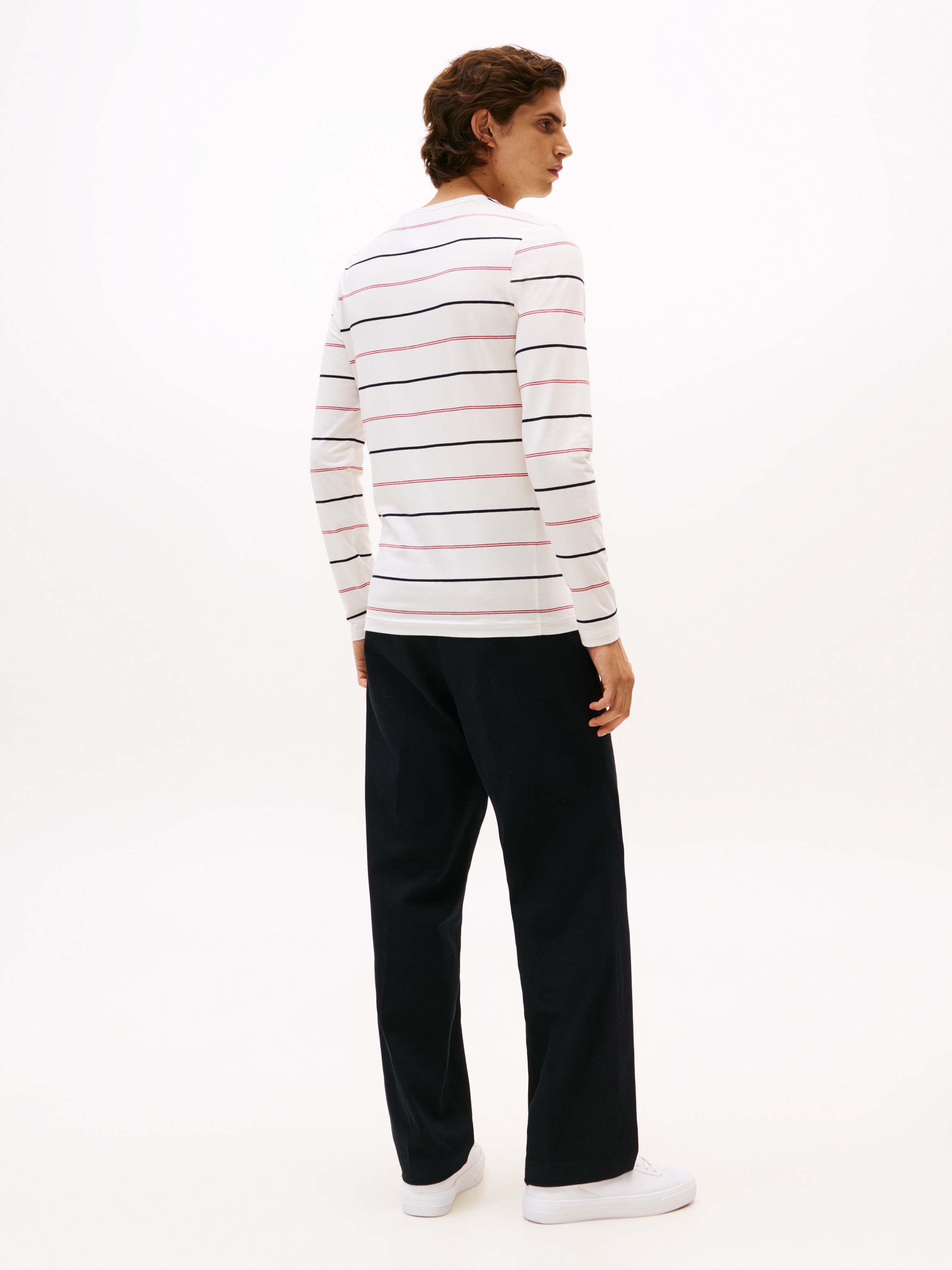 Tommy Hilfiger T-shirt à manches longues »STRETCH SLIM STRIPE« Rundhals, slim fit, Jersey