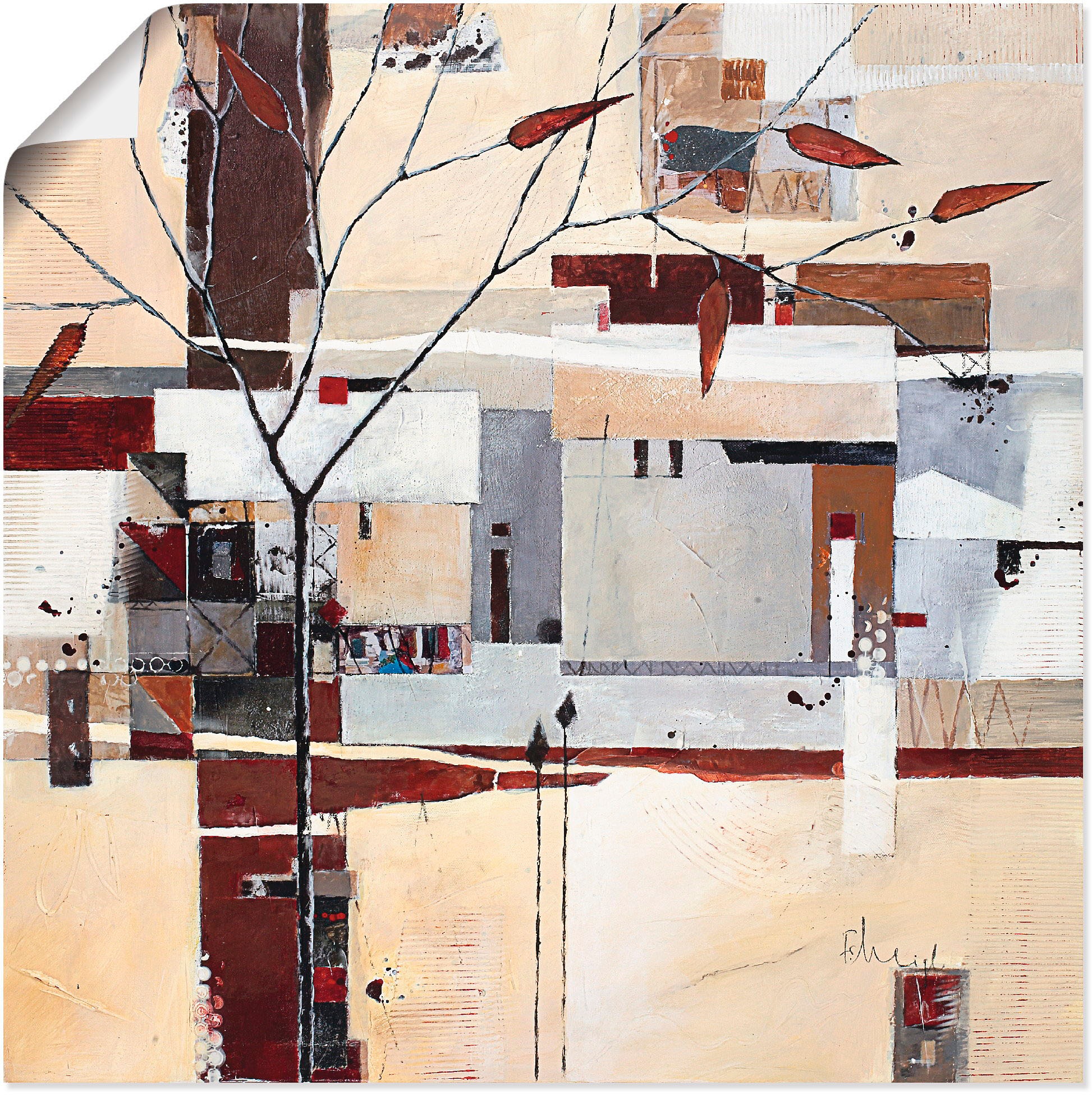 Image of Artland Wandbild »Stillleben mit Kürbis II«, Muster, (1 St.), in vielen Grössen & Produktarten -Leinwandbild, Poster, Wandaufkleber / Wandtattoo auch für Badezimmer geeignet bei Ackermann Versand Schweiz