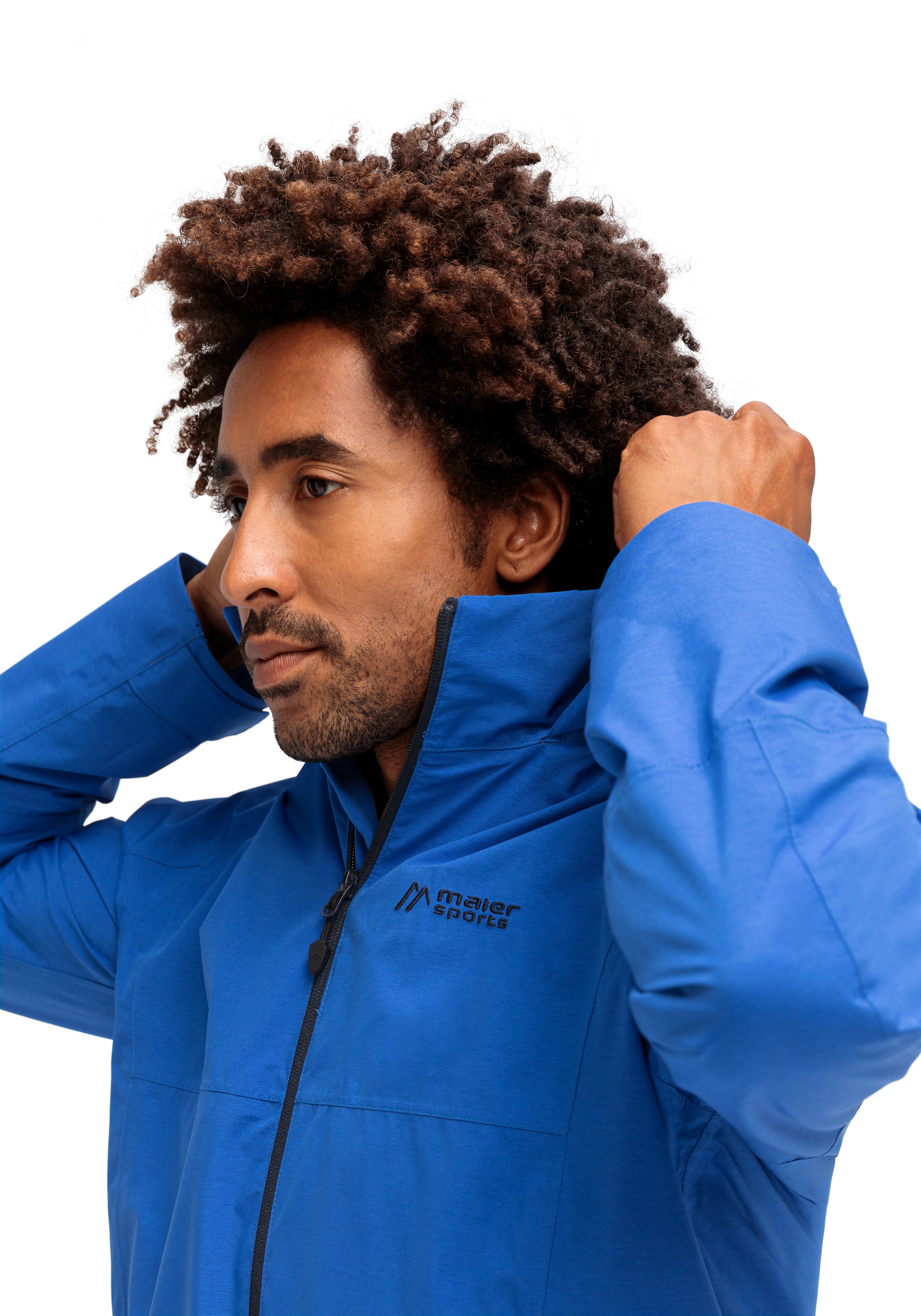 Maier Sports Outdoorjacke »Altid rec M«, Herren Funktionsjacke, wasserdichte Regenjacke mit Kapuze, Wanderjacke