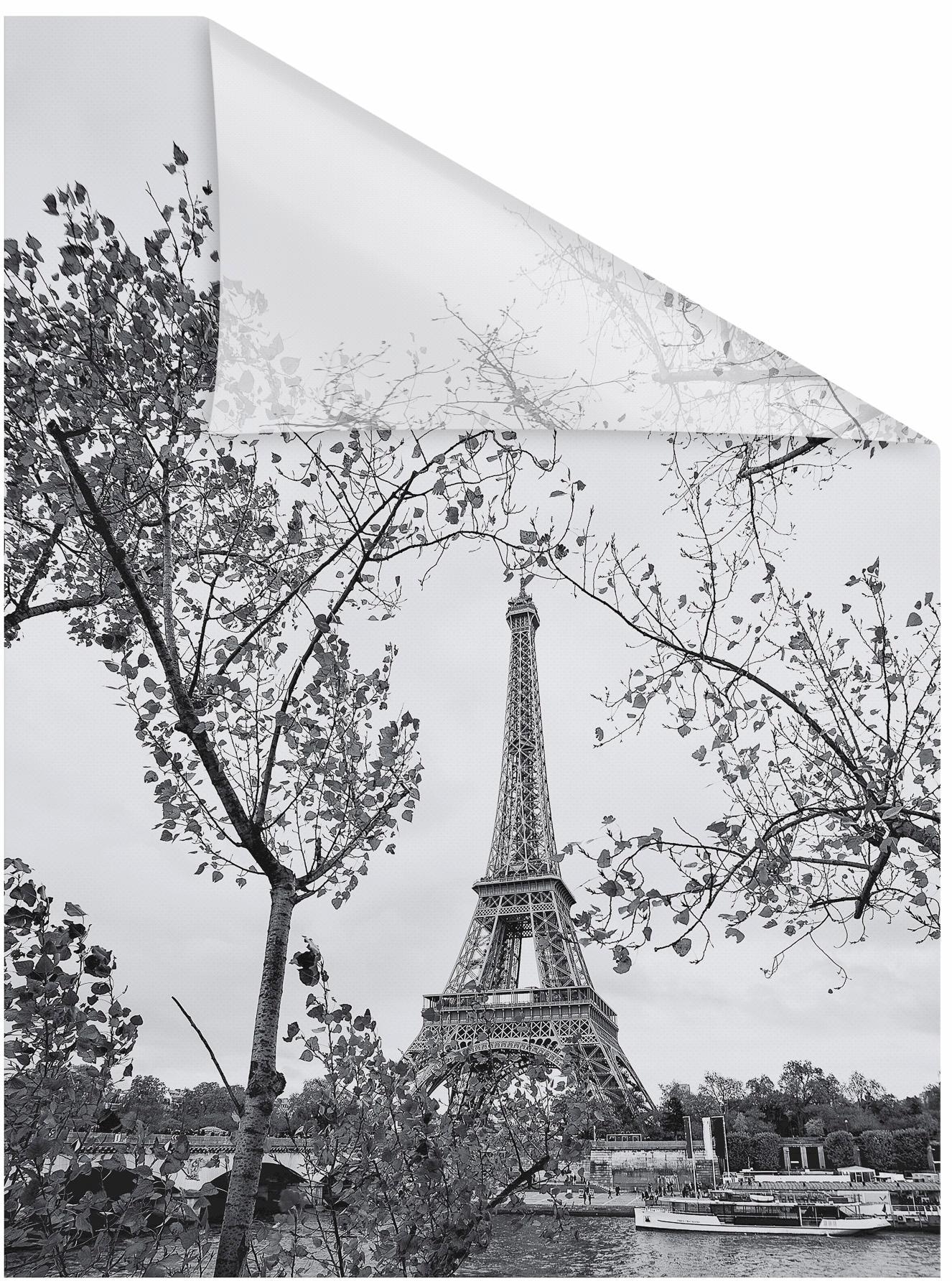 Image of LICHTBLICK ORIGINAL Fensterfolie "Paris" 1 Stk. blickdicht strukturiert Klebepunkte selbstklebend, Sichtschutz