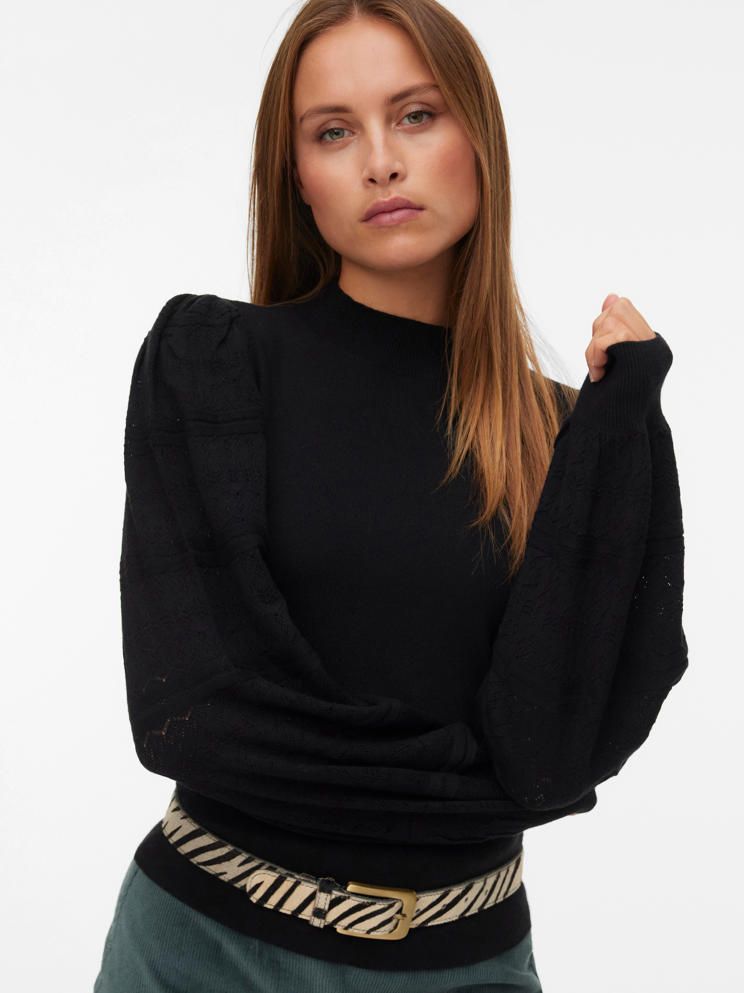 Image of Vero Moda Strickpullover "VMNEWLIMONE LS HIGHNECK PULLOVER BOO"