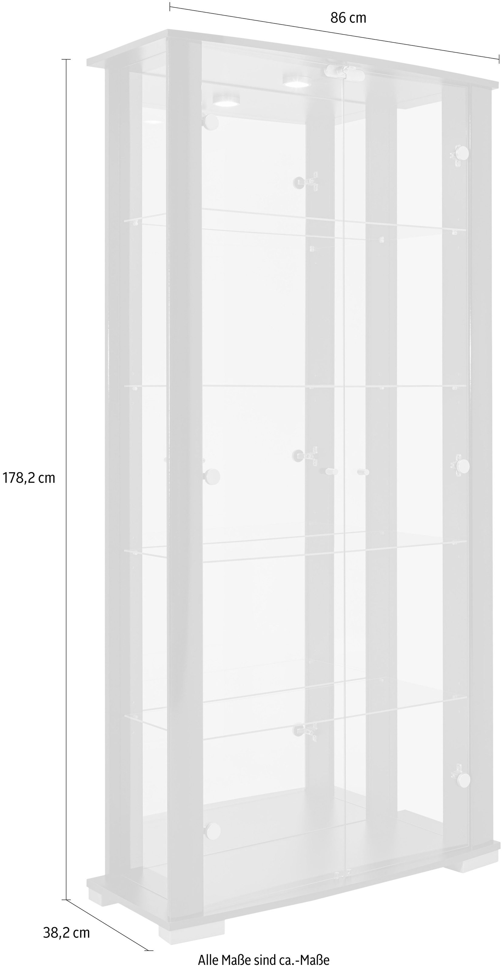 fif möbel Vitrine »STELLA«, Höhe 178 cm