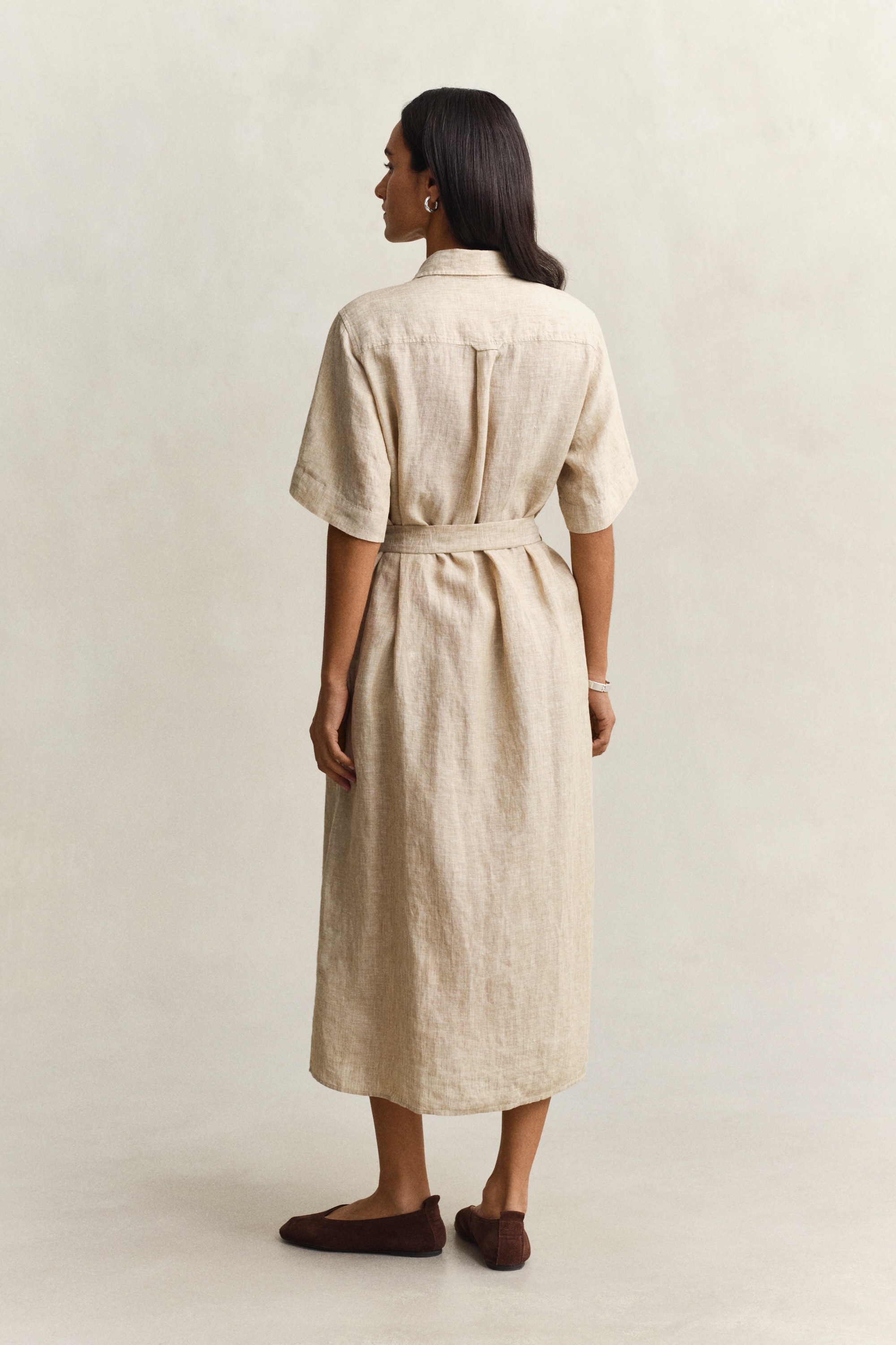 Gant Robe chemisier »LINEN« Regular fit mit Bindegürtel
