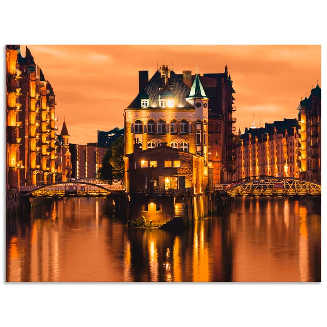 Artland Wandbild »Speicherstadt in Hamburg«, Deutschland, (1 St.), als  Alubild, Leinwandbild, Wandaufkleber oder Poster in versch. Grössen acheter  confortablement