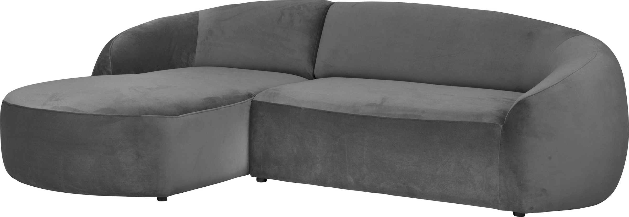 LeGer Home by Lena Gercke Ecksofa »YANI L-Form, Designersofa, organische Form, Masse B/T/H: 255/170/81 cm«, mit Wellenunterfederung, auch in Bouclé, Recamiere rechts/links